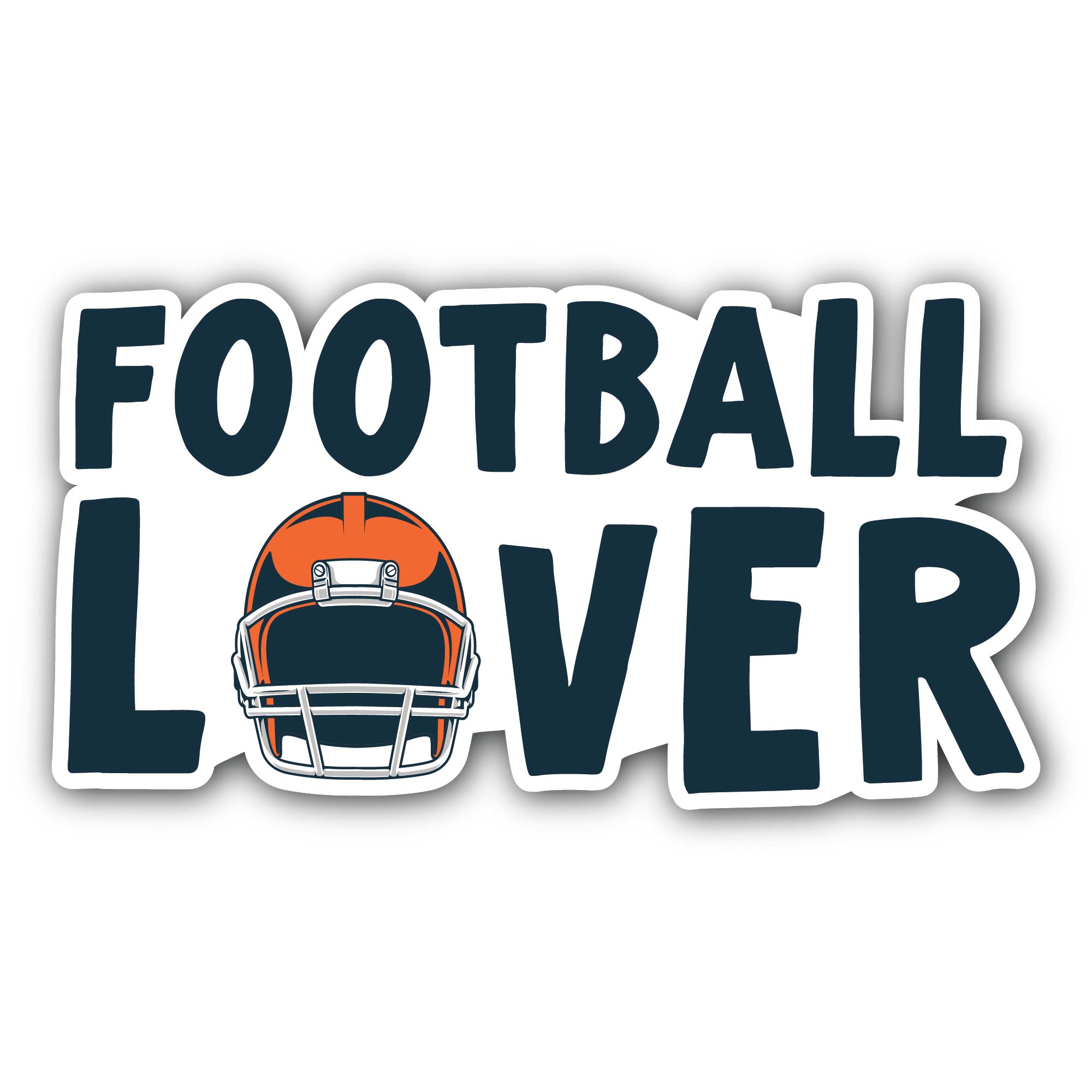Football Lover Sticker, Waterproof Vinyl Decal Sticker Indoor Or Outdoor 2 (Pieces) 3" and 5"
