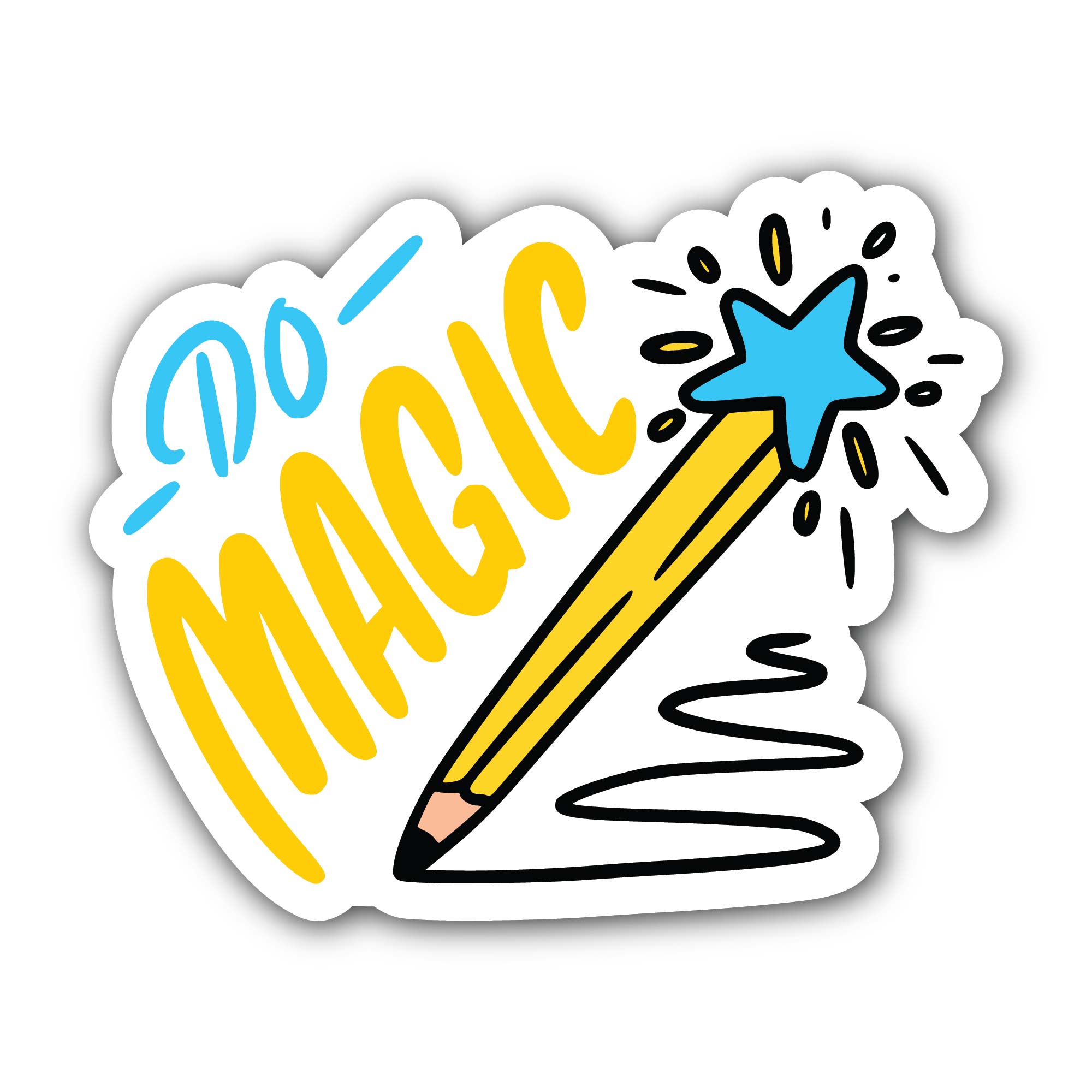 Do Magic Sticker, Waterproof Vinyl Decal Sticker Indoor Or Outdoor 2 (Pieces) 3" and 5"