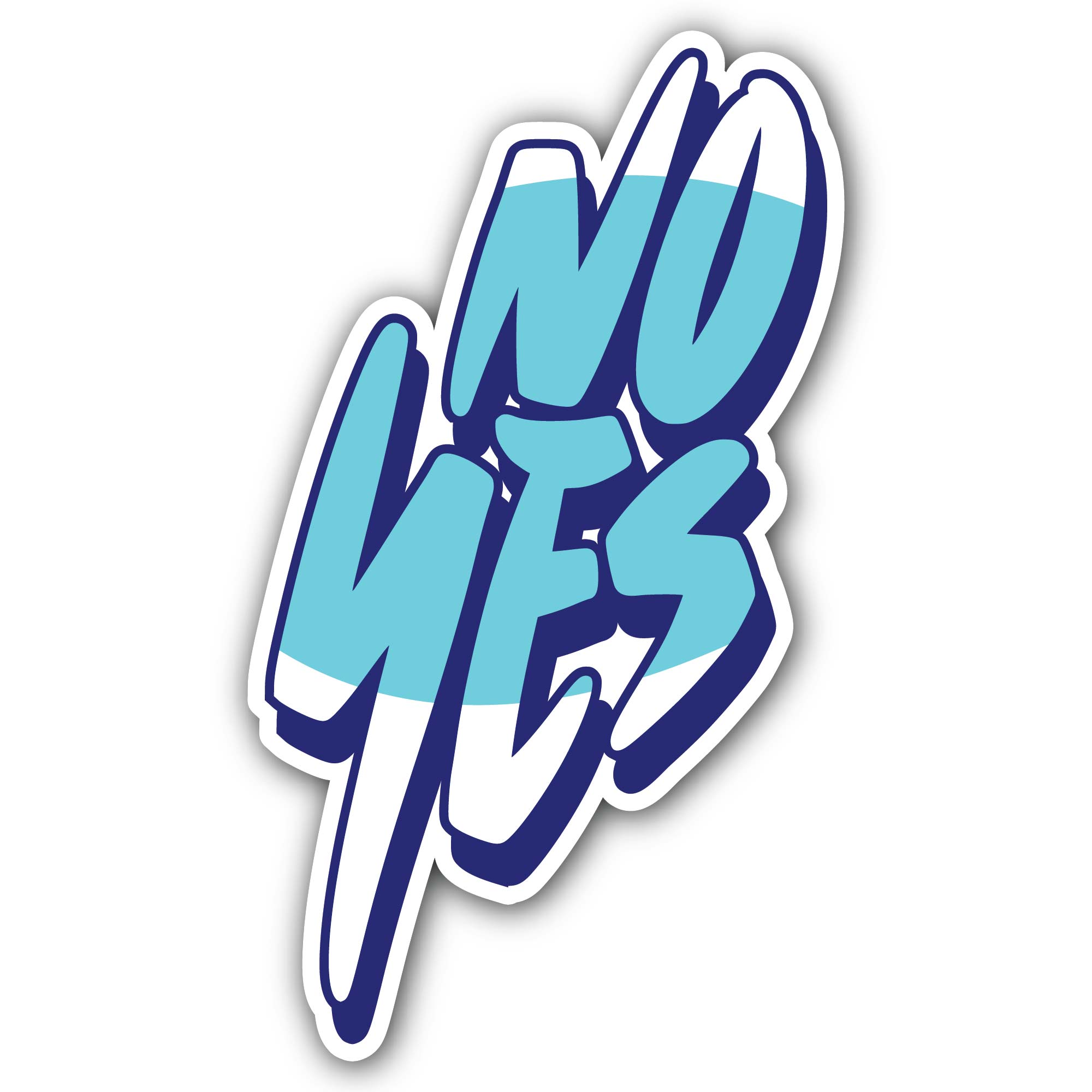 No Sticker, Waterproof Vinyl Decal Sticker Indoor Or Outdoor 2 (Pieces) 3" and 5"