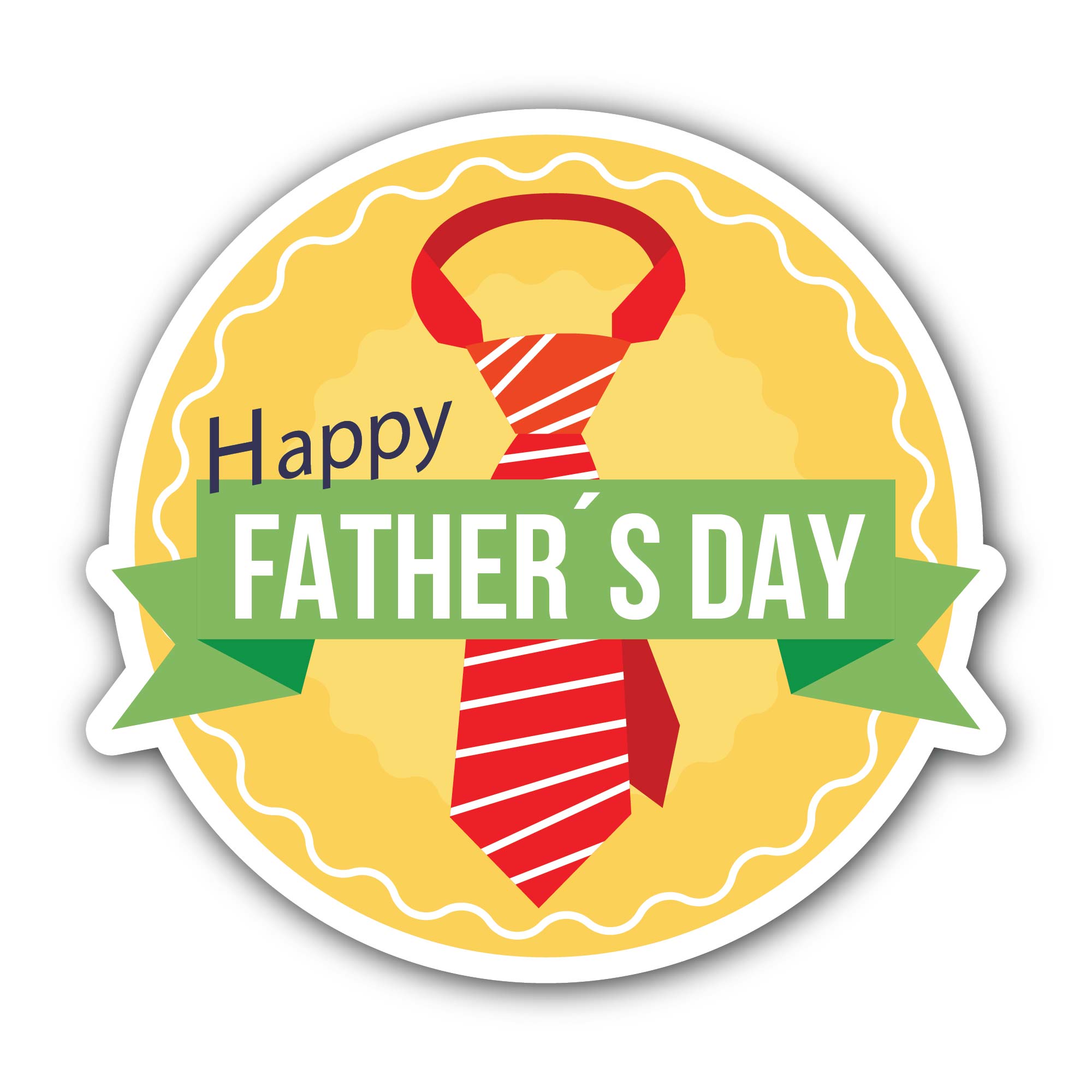 Father's Day Sticker, Waterproof Vinyl Decal Sticker Indoor Or Outdoor 2 (Pieces) 3" and 5"