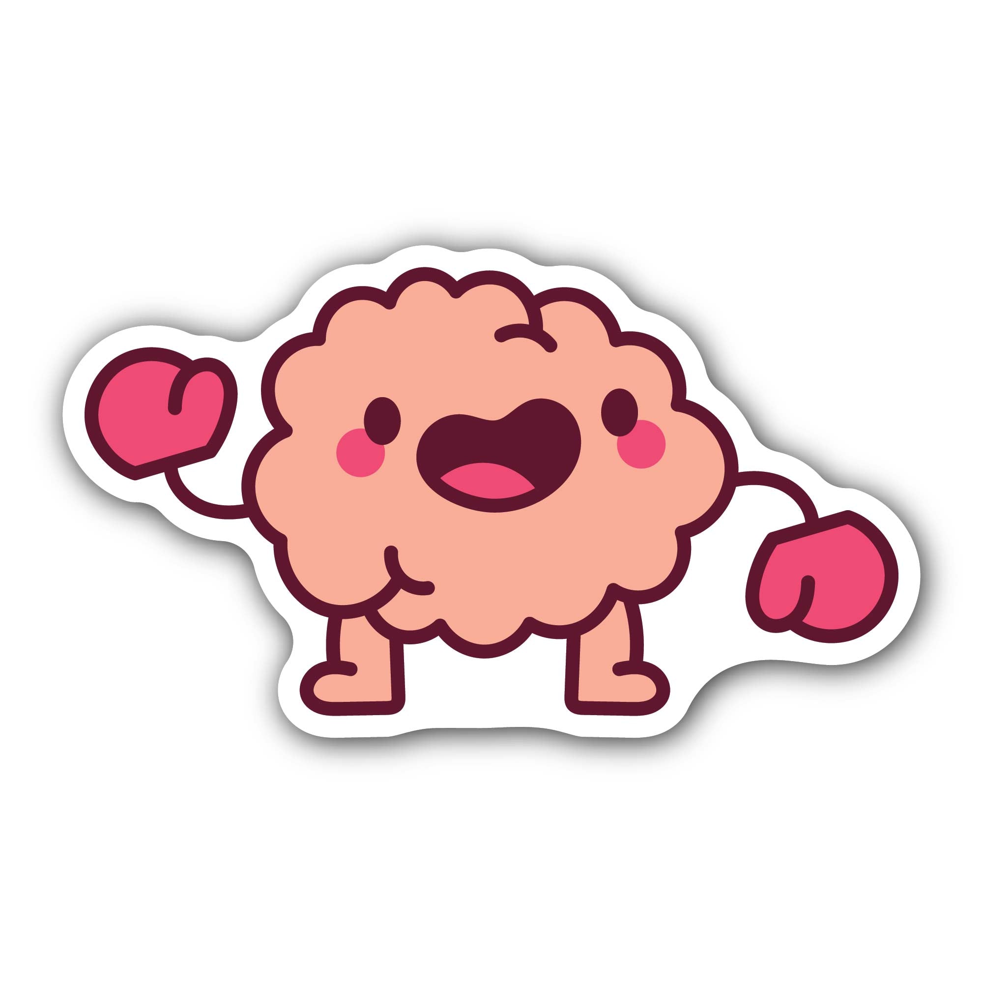 Little Brain Sticker, Waterproof Vinyl Decal Sticker Indoor Or Outdoor 2 (Pieces) 3" and 5"