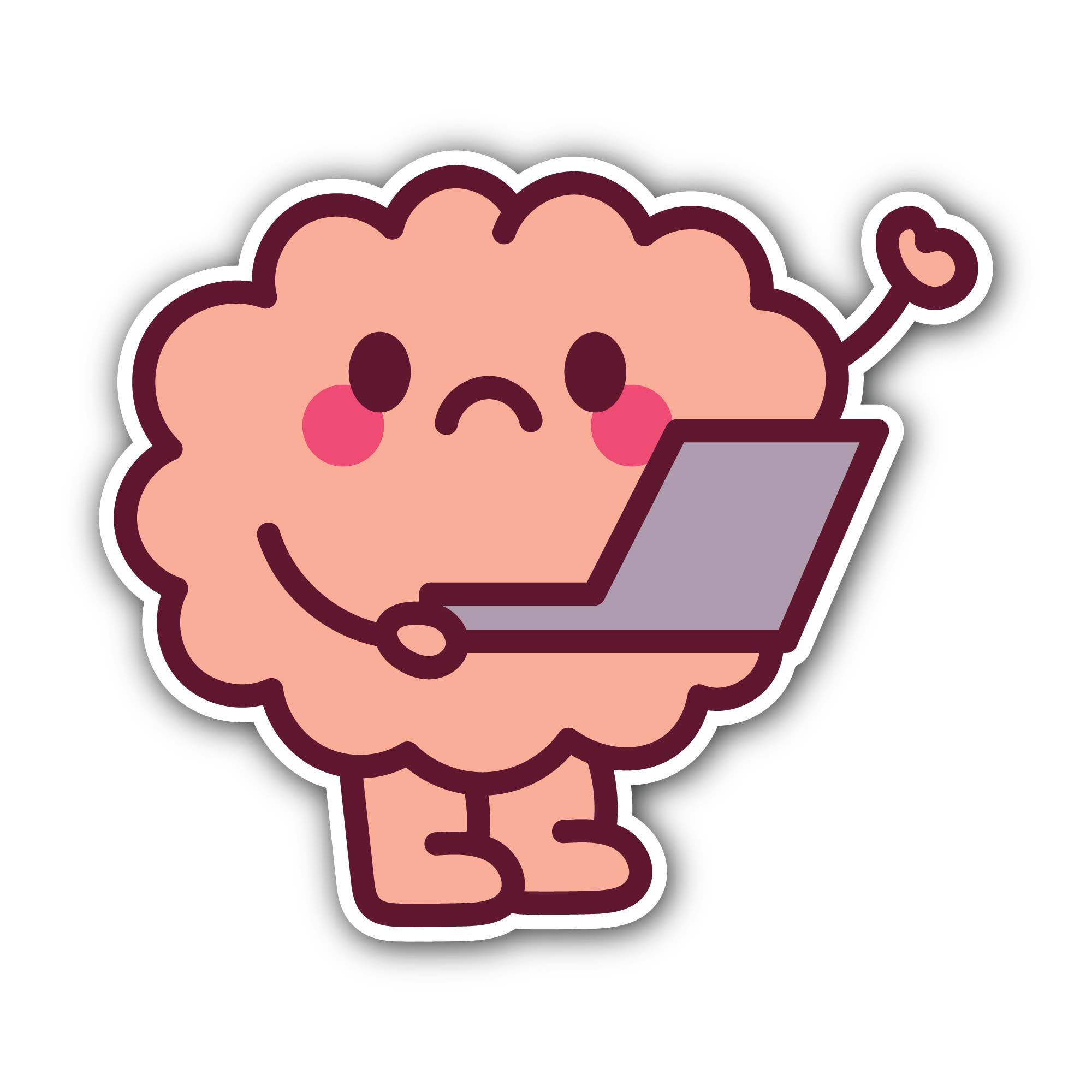 Learning Brain Sticker, Waterproof Vinyl Decal Sticker Indoor Or Outdoor 2 (Pieces) 3" and 5"