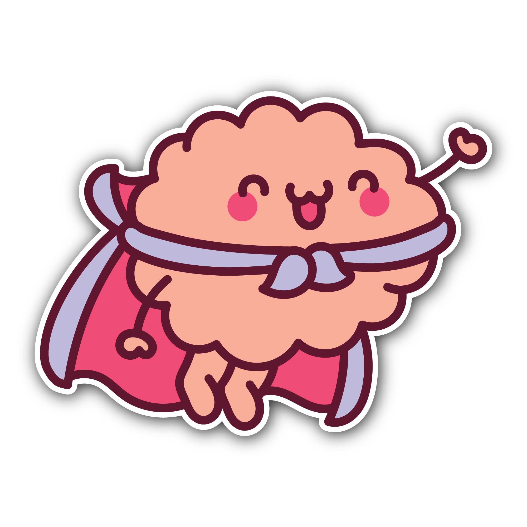 Super Hero brain Sticker, Waterproof Vinyl Decal Sticker Indoor Or Outdoor 2 (Pieces) 3" and 5"