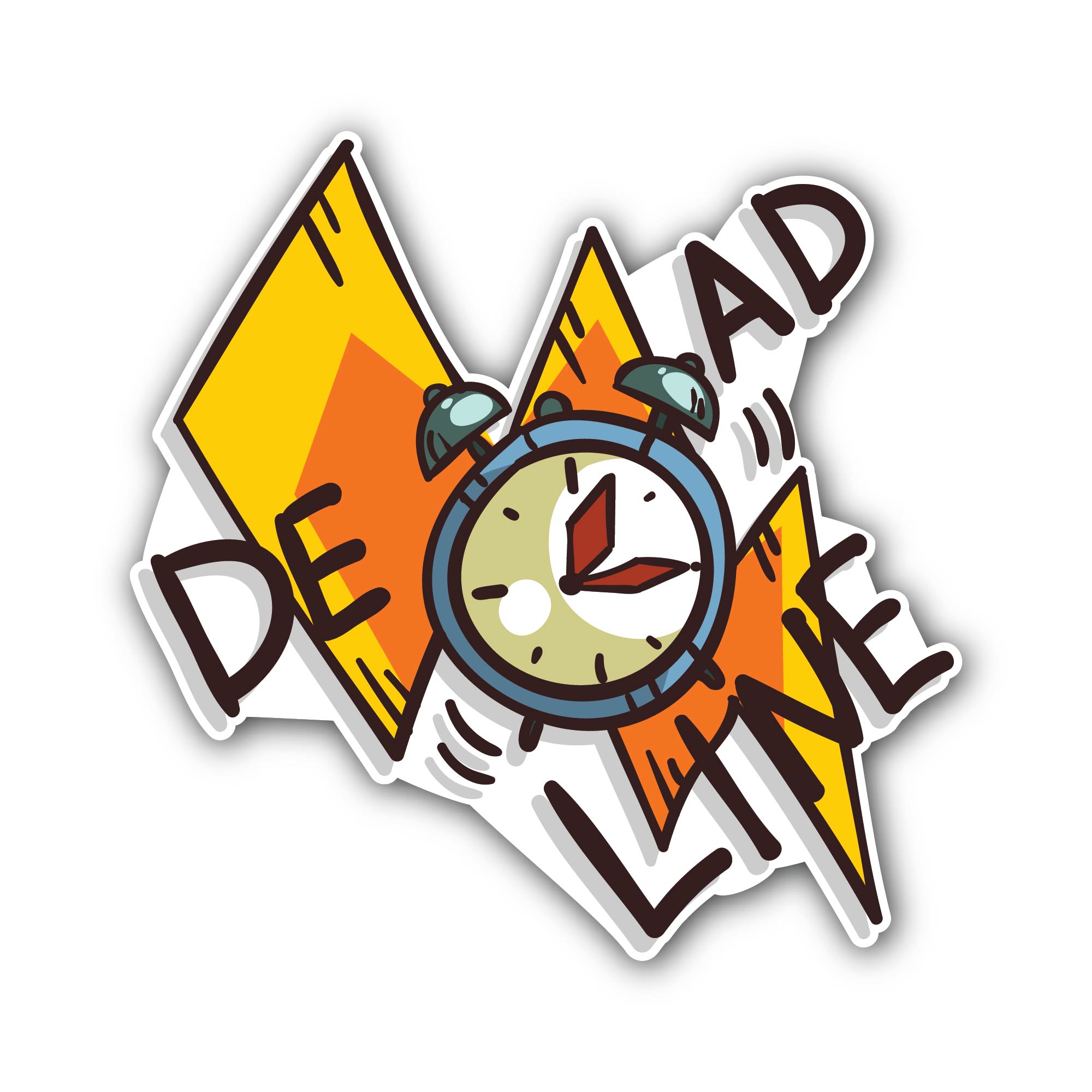 Deadline Sticker, Waterproof Vinyl Decal Sticker Indoor Or Outdoor 2 (Pieces) 3" and 5"
