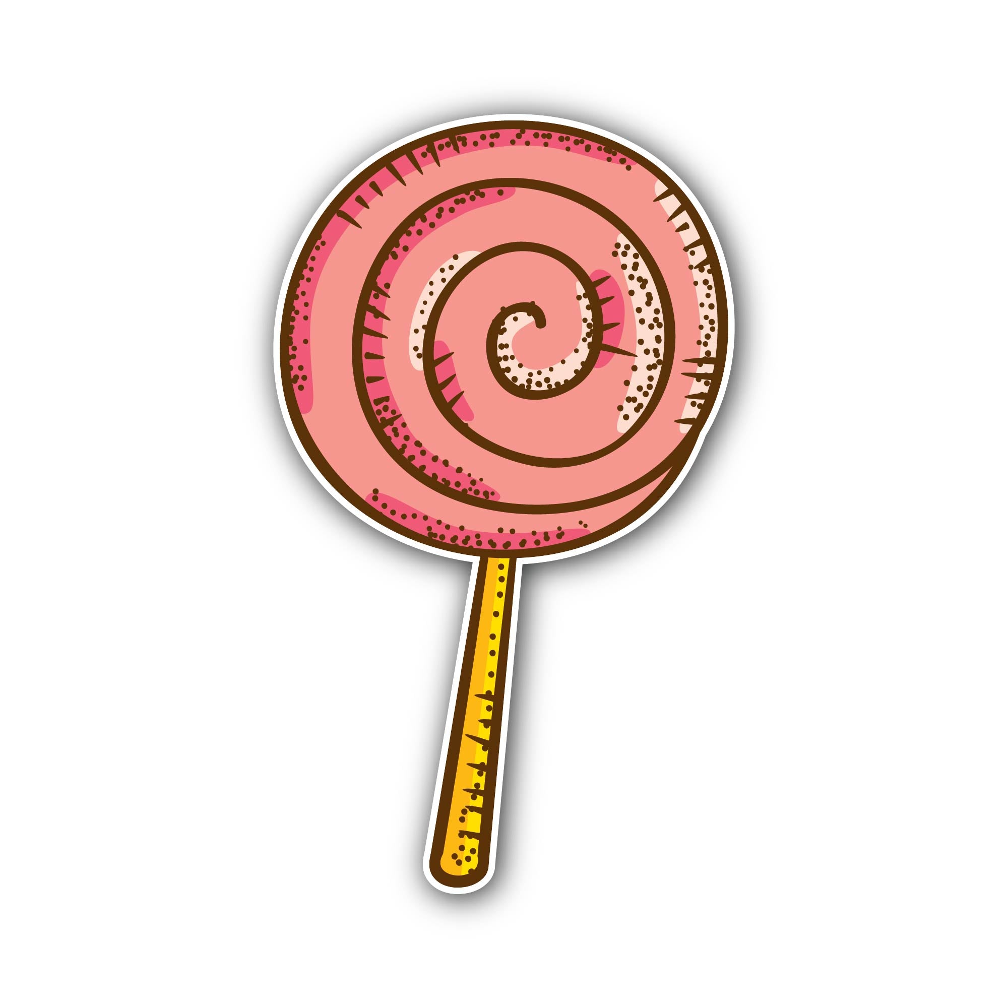 Lollipop Sticker, Waterproof Vinyl Decal Sticker Indoor Or Outdoor 2 (Pieces) 3" and 5"