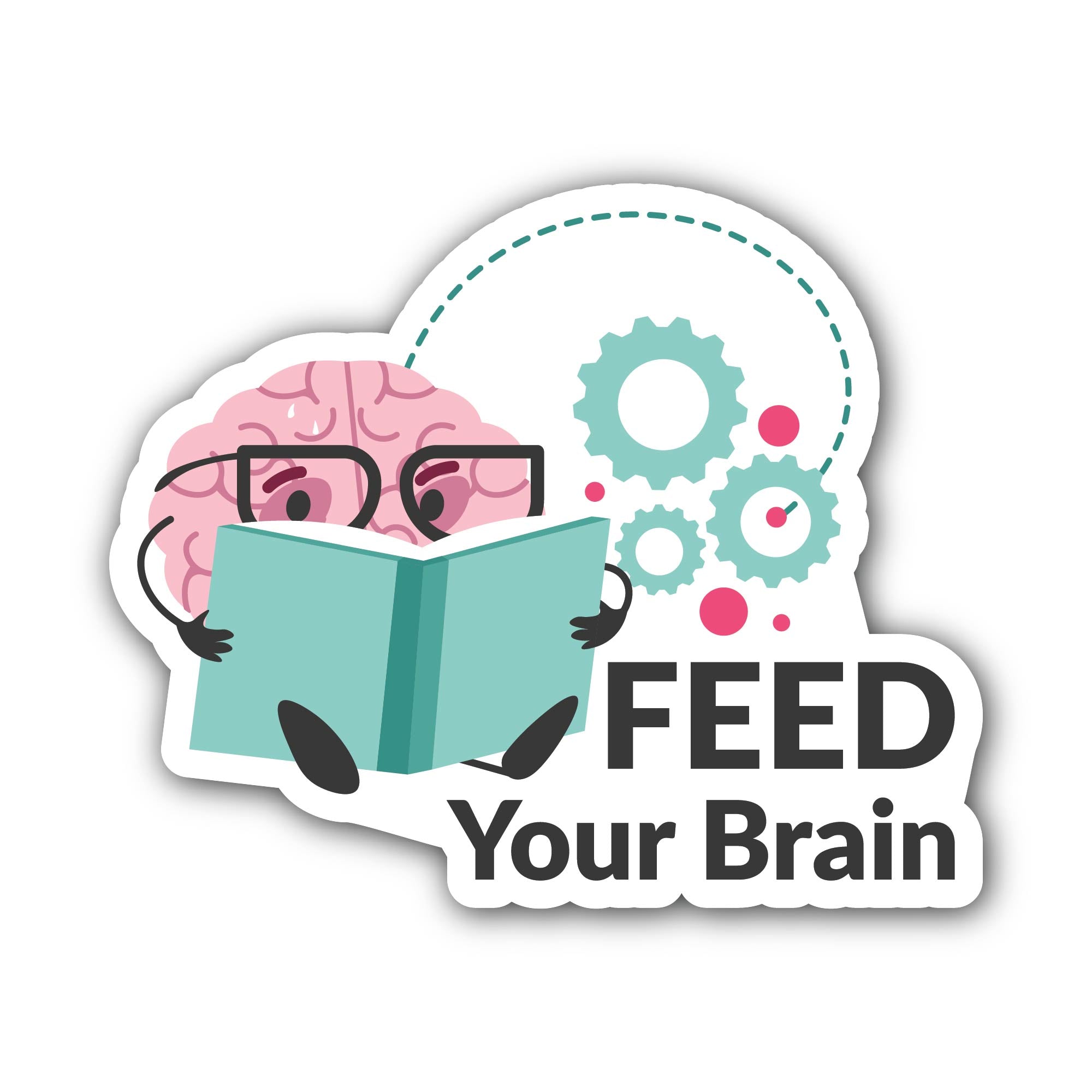 Brainstorming Sticker, Waterproof Vinyl Decal Sticker Indoor Or Outdoor 2 (Pieces) 3" and 5"