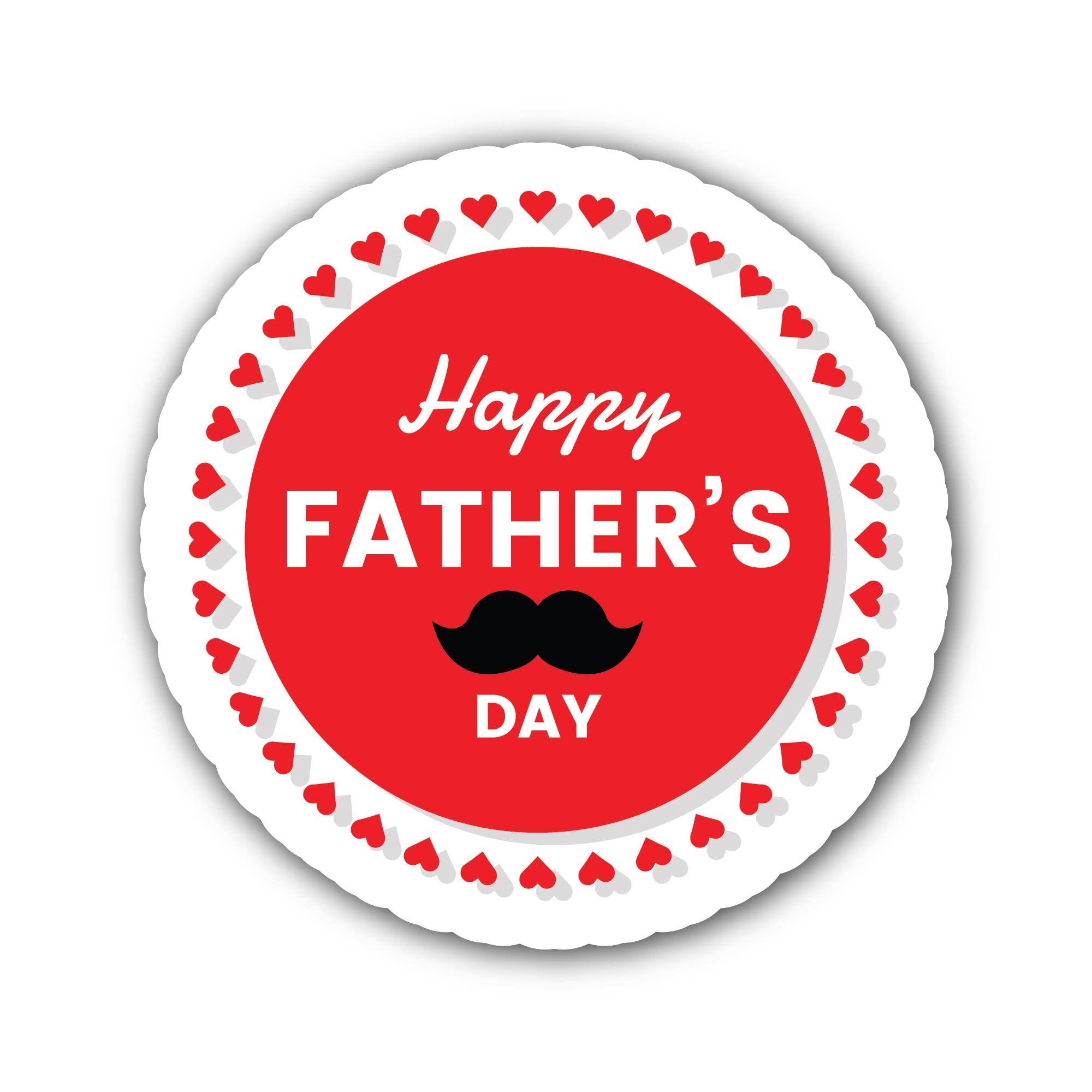 Father's Day Sticker, Waterproof Vinyl Decal Sticker Indoor Or Outdoor 2 (Pieces) 3" and 5"
