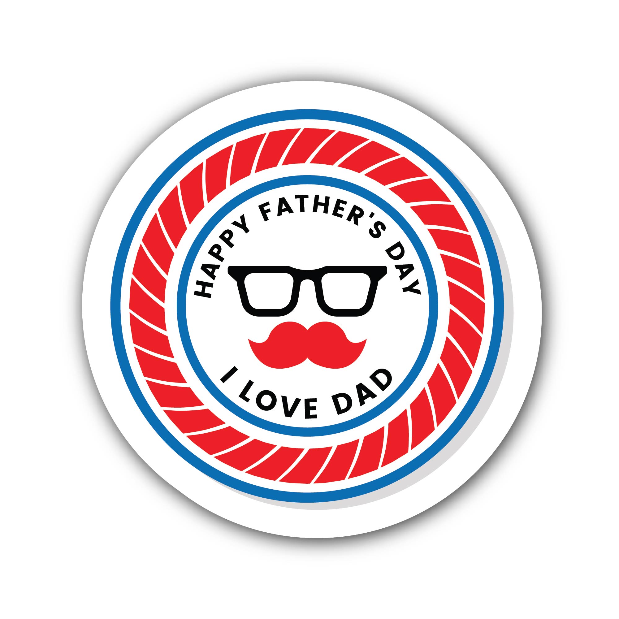 Perfect father's day Sticker, Waterproof Vinyl Decal Sticker Indoor Or Outdoor 2 (Pieces) 3" and 5"
