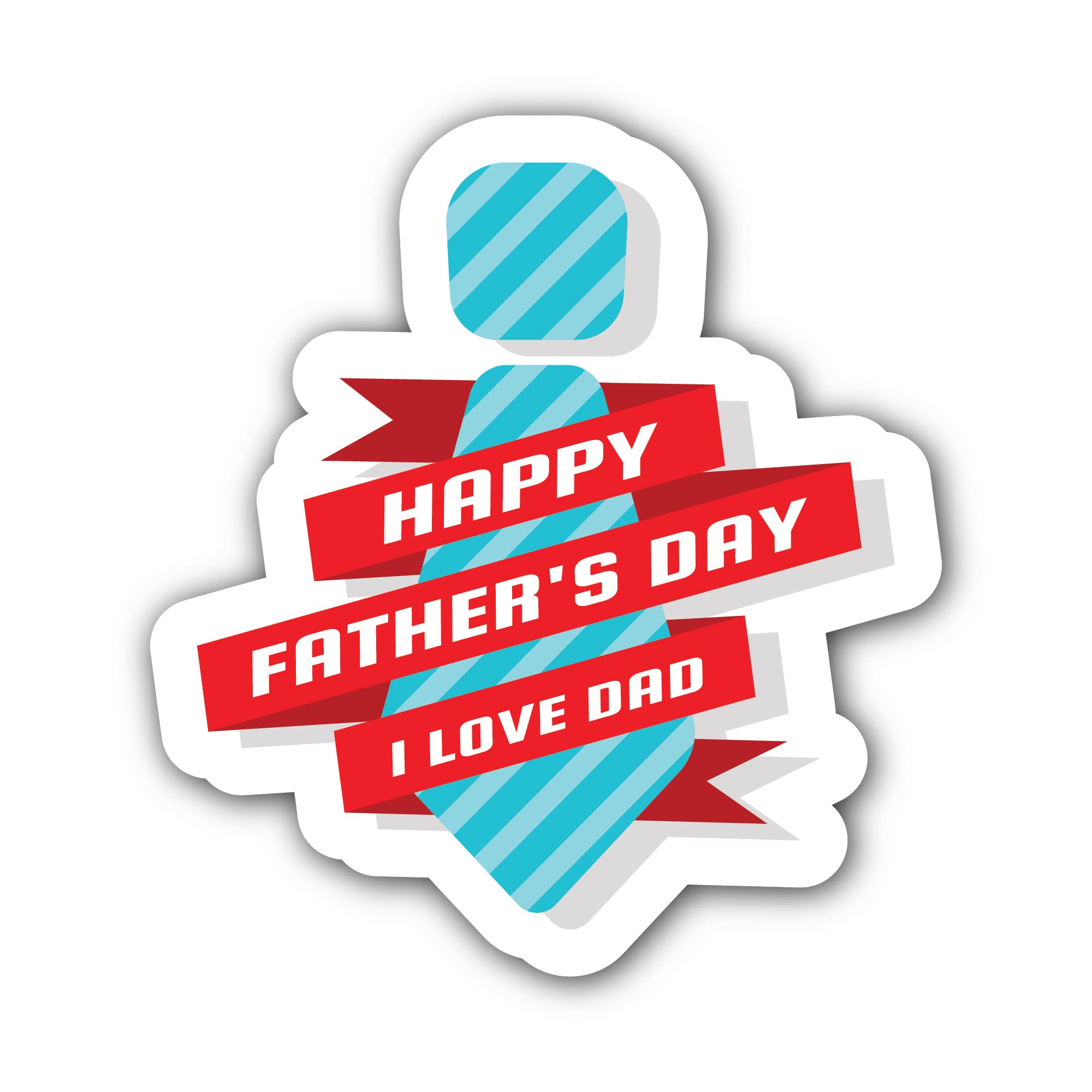 Father's day Sticker, Waterproof Vinyl Decal Sticker Indoor Or Outdoor 2 (Pieces) 3" and 5"