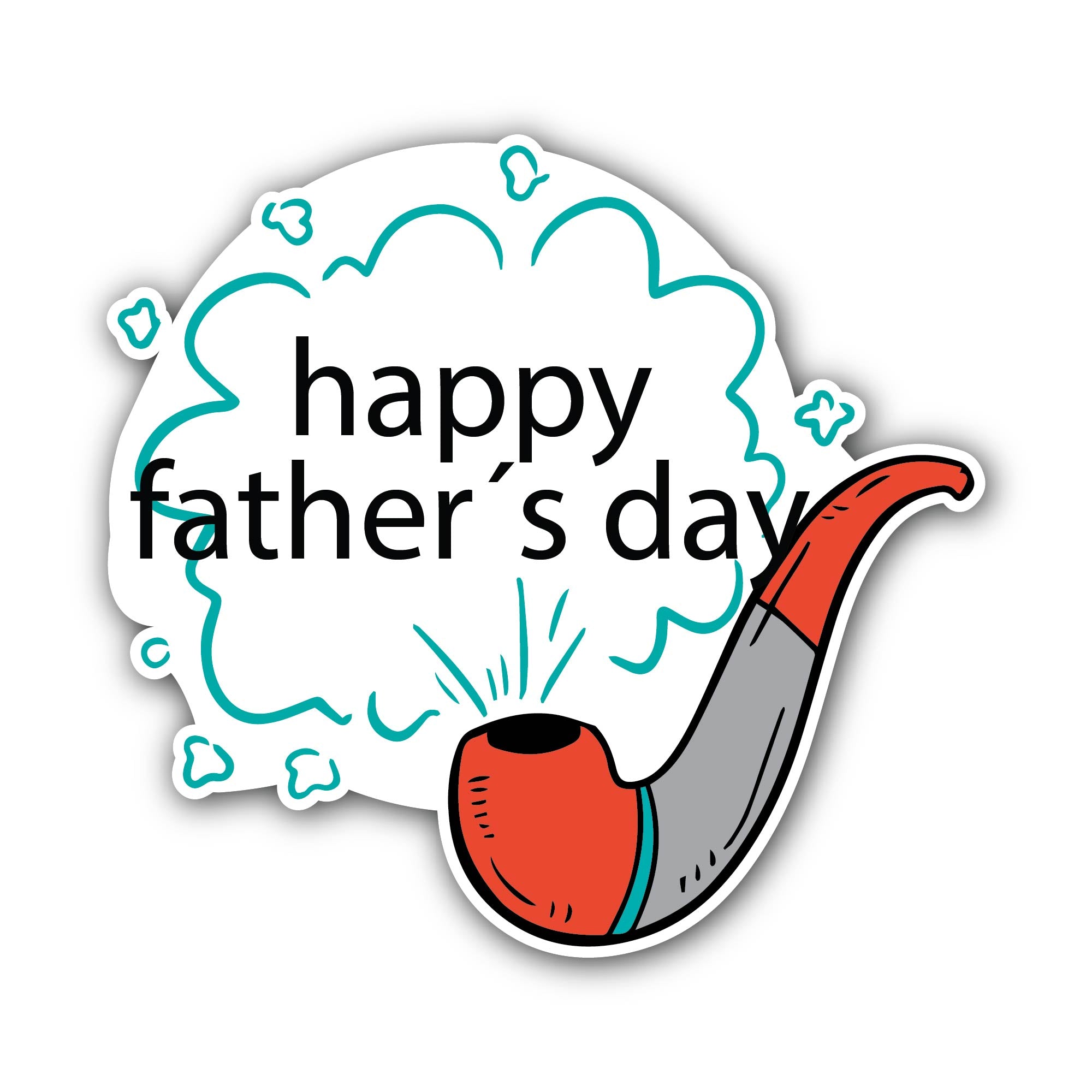 Father's Day Sticker, Waterproof Vinyl Decal Sticker Indoor Or Outdoor 2 (Pieces) 3" and 5"