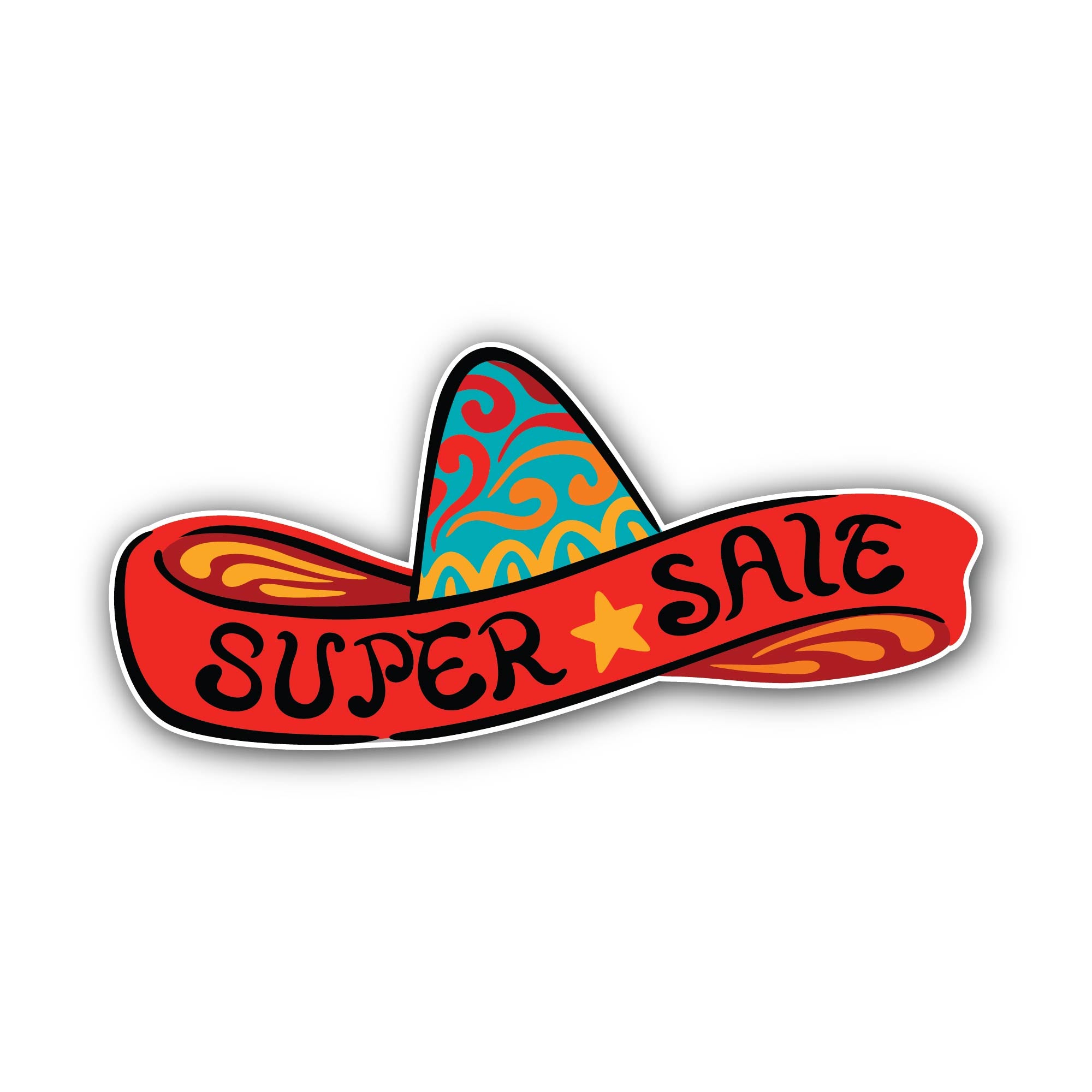 Super Sale Hat Sticker, Waterproof Vinyl Decal Sticker Indoor Or Outdoor 2 (Pieces) 3" and 5"