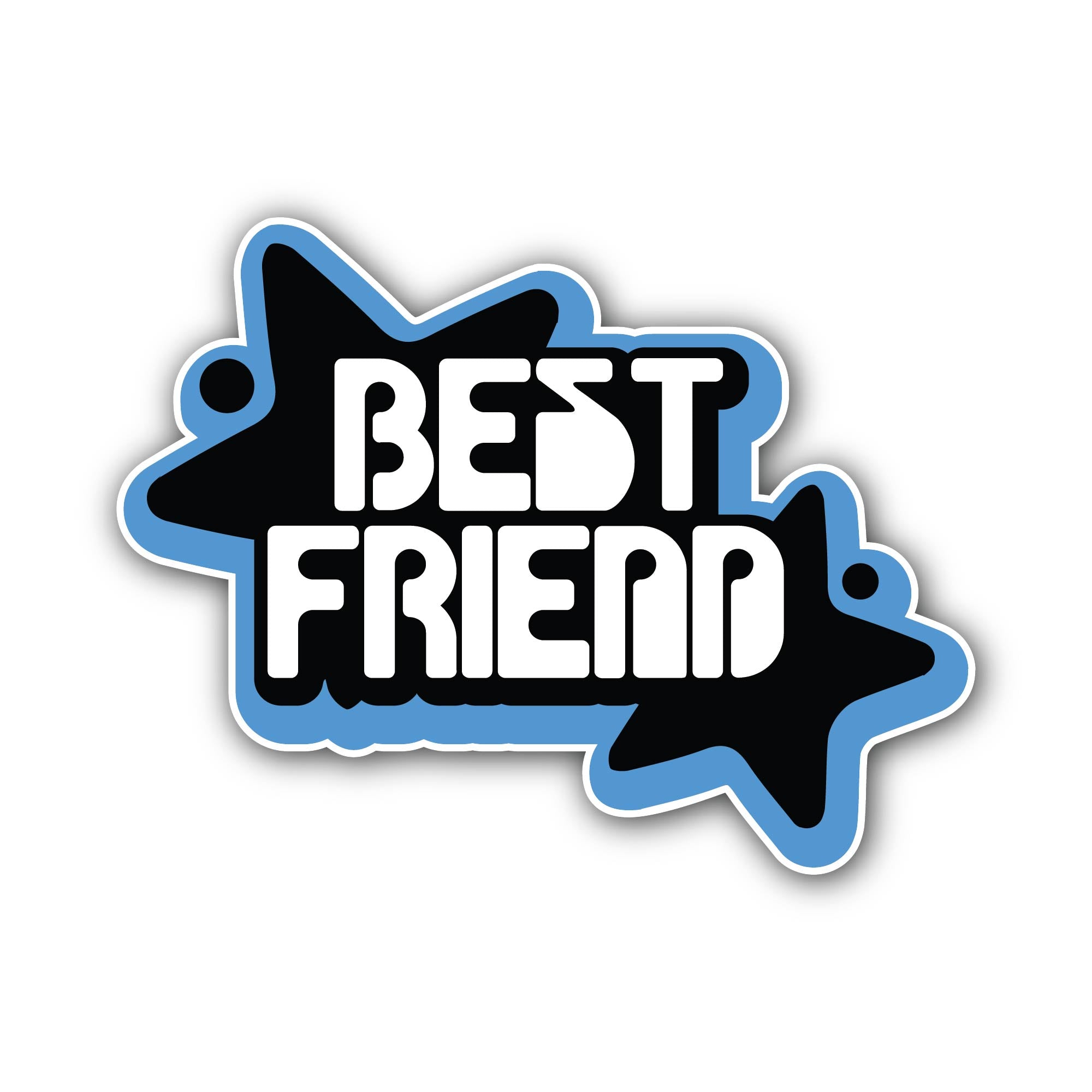 Best Friend Ever Sticker, Waterproof Vinyl Decal Sticker Indoor Or Outdoor 2 (Pieces) 3" and 5"