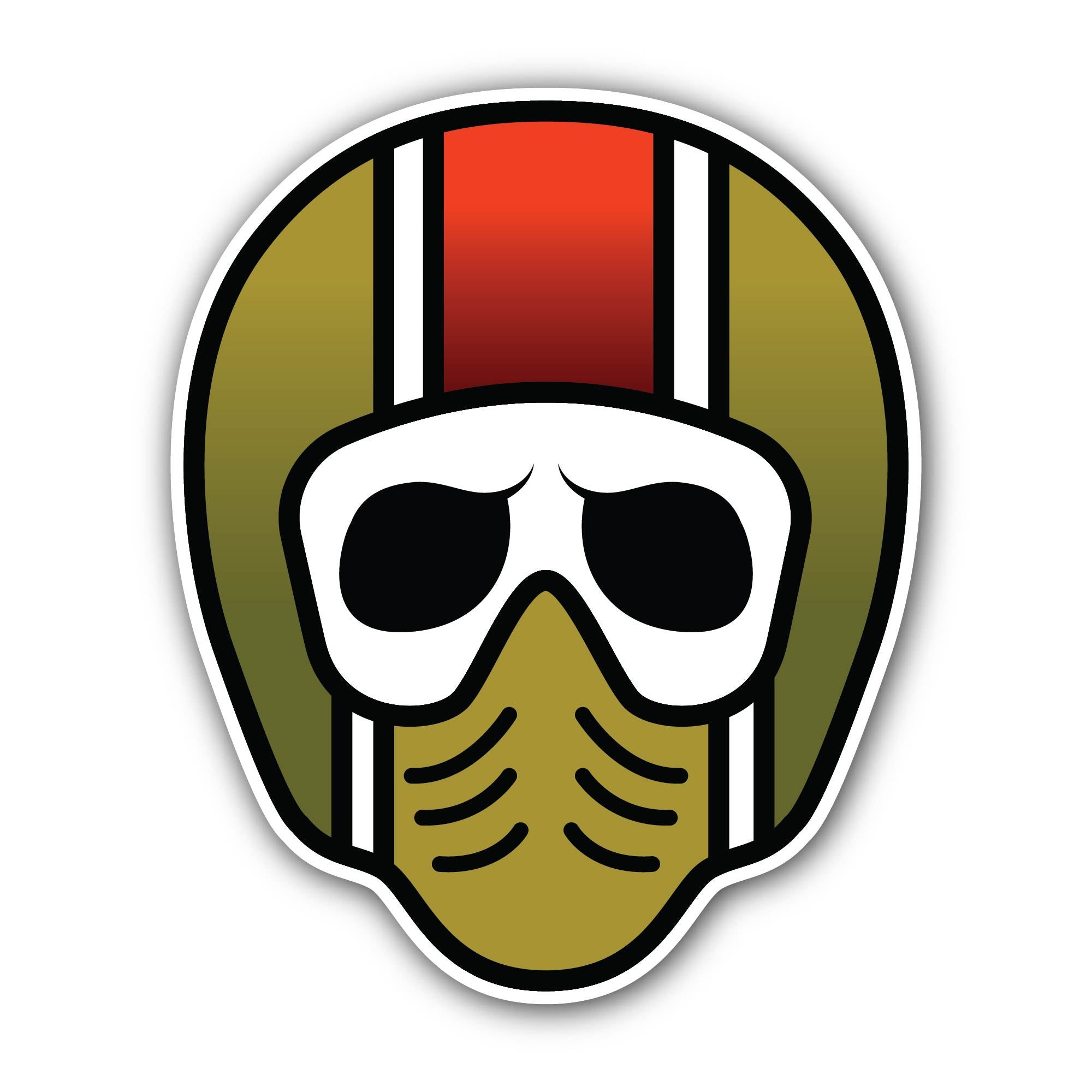 Retro Racer Helmet Sticker, Waterproof Vinyl Decal Sticker Indoor Or Outdoor 2 (Pieces) 3" and 5"