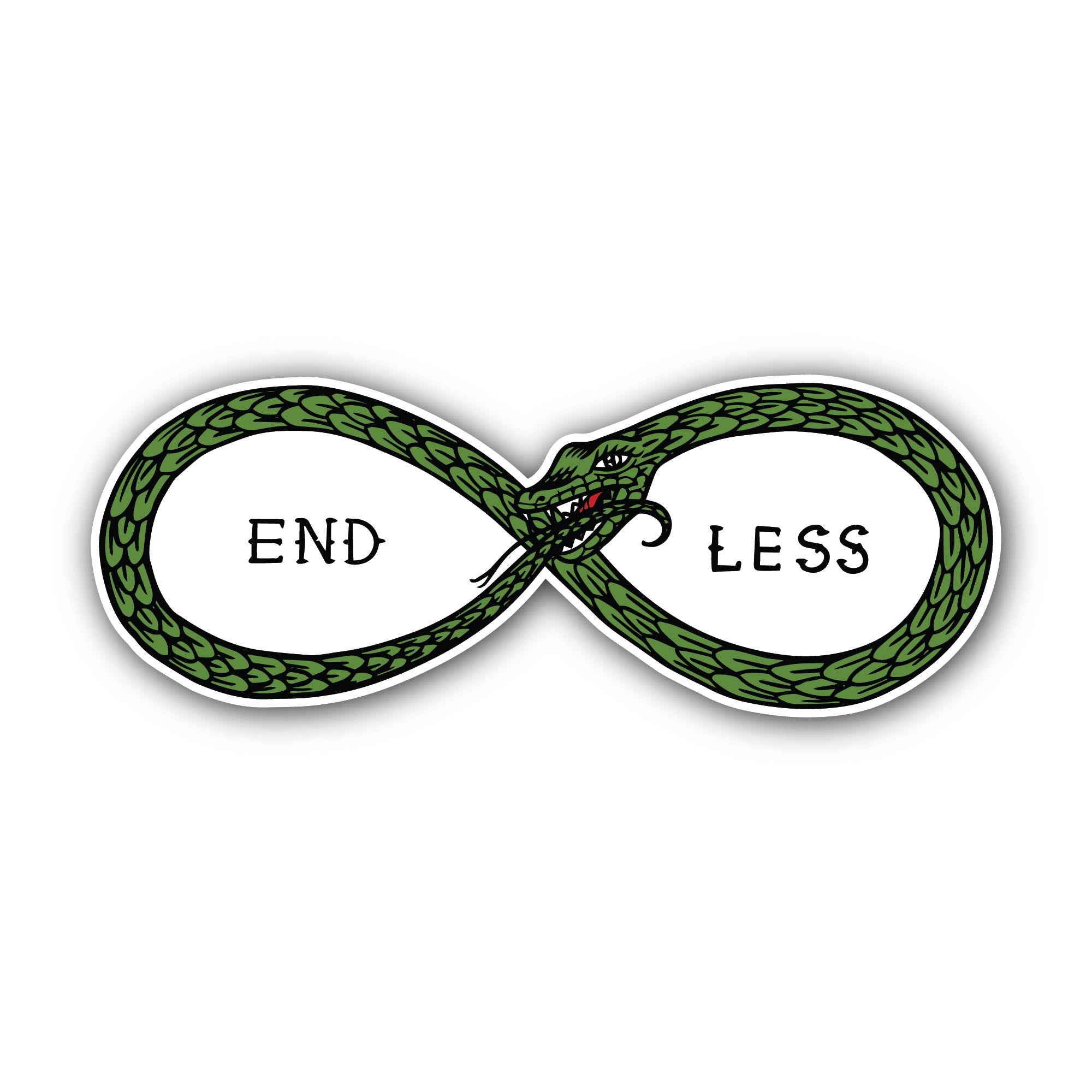 Endless Text Sticker, Waterproof Vinyl Decal Sticker Indoor Or Outdoor 2 (Pieces) 3" and 5"