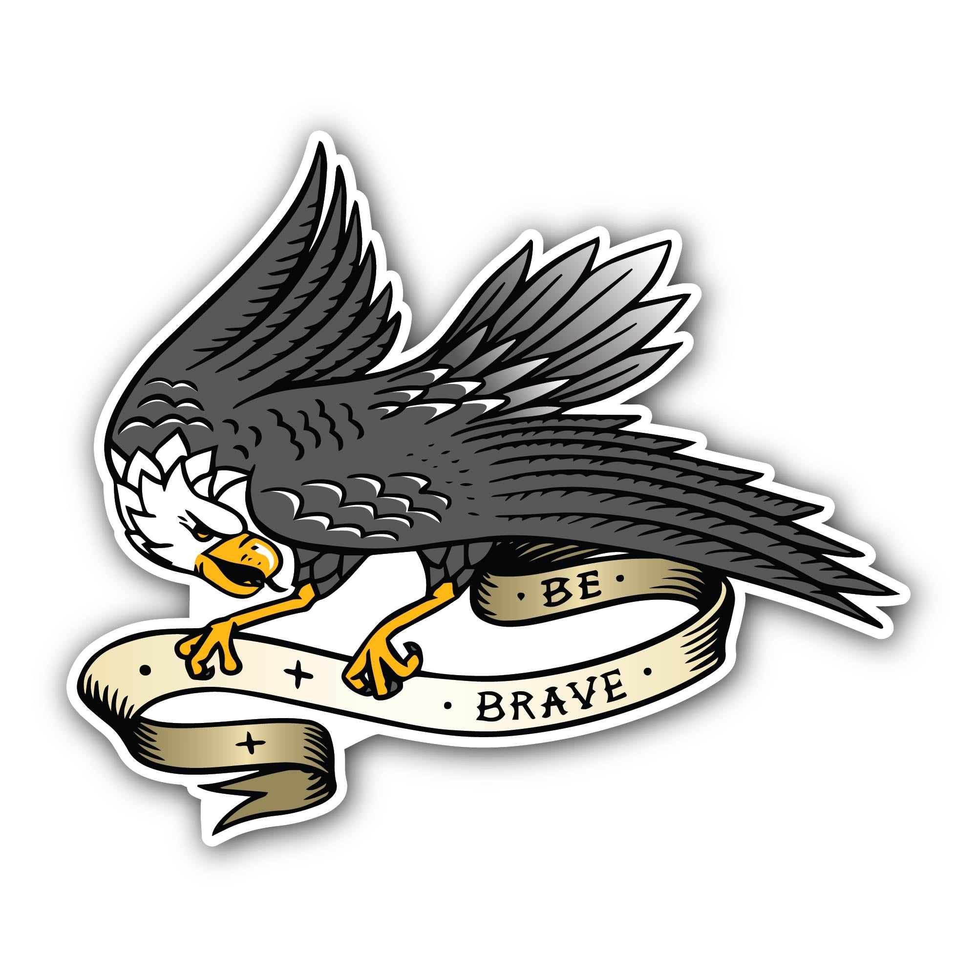 Bald eagle Sticker, Waterproof Vinyl Decal Sticker Indoor Or Outdoor 2 (Pieces) 3" and 5"