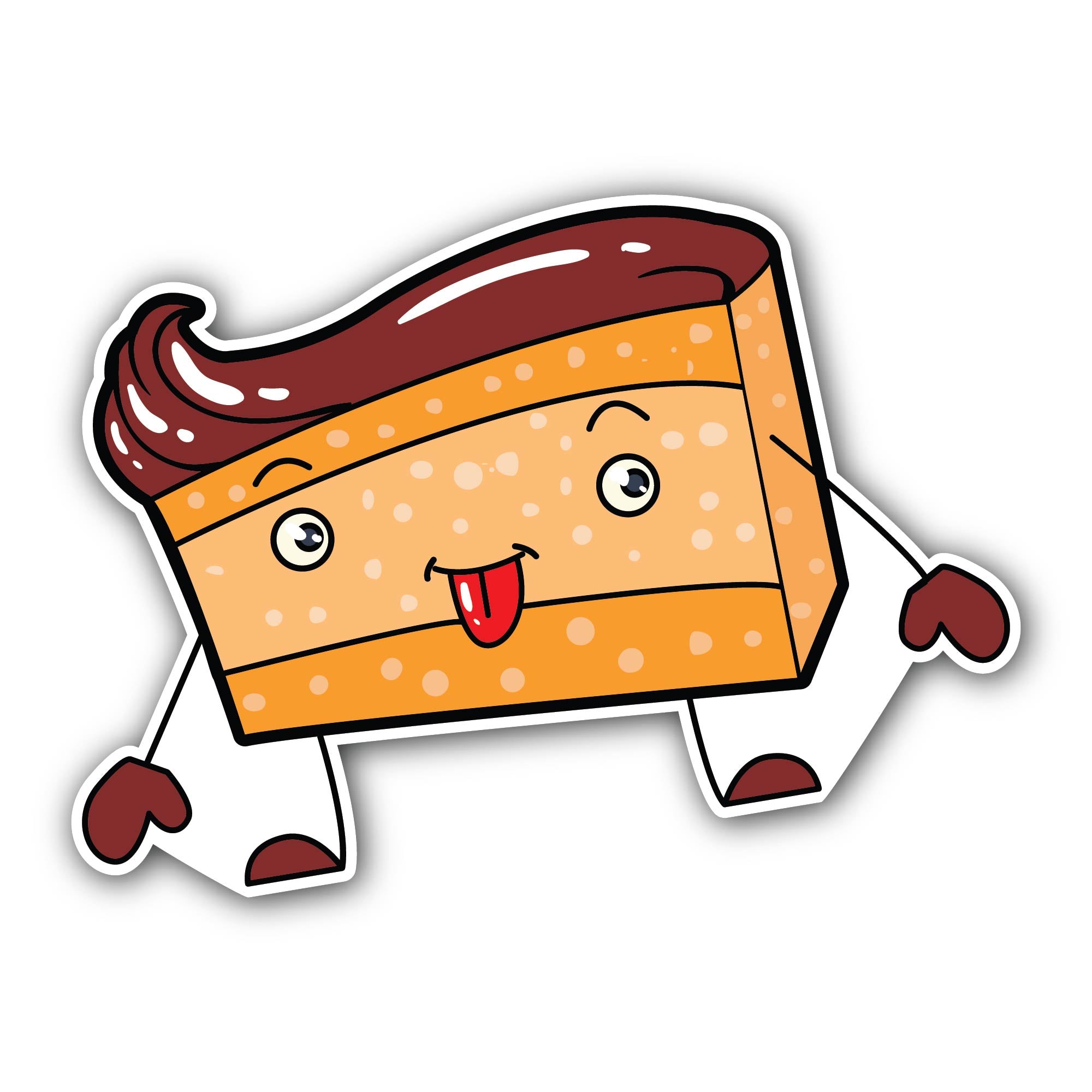 Castella Cake Sticker, Waterproof Vinyl Decal Sticker Indoor Or Outdoor 2 (Pieces) 3" and 5"