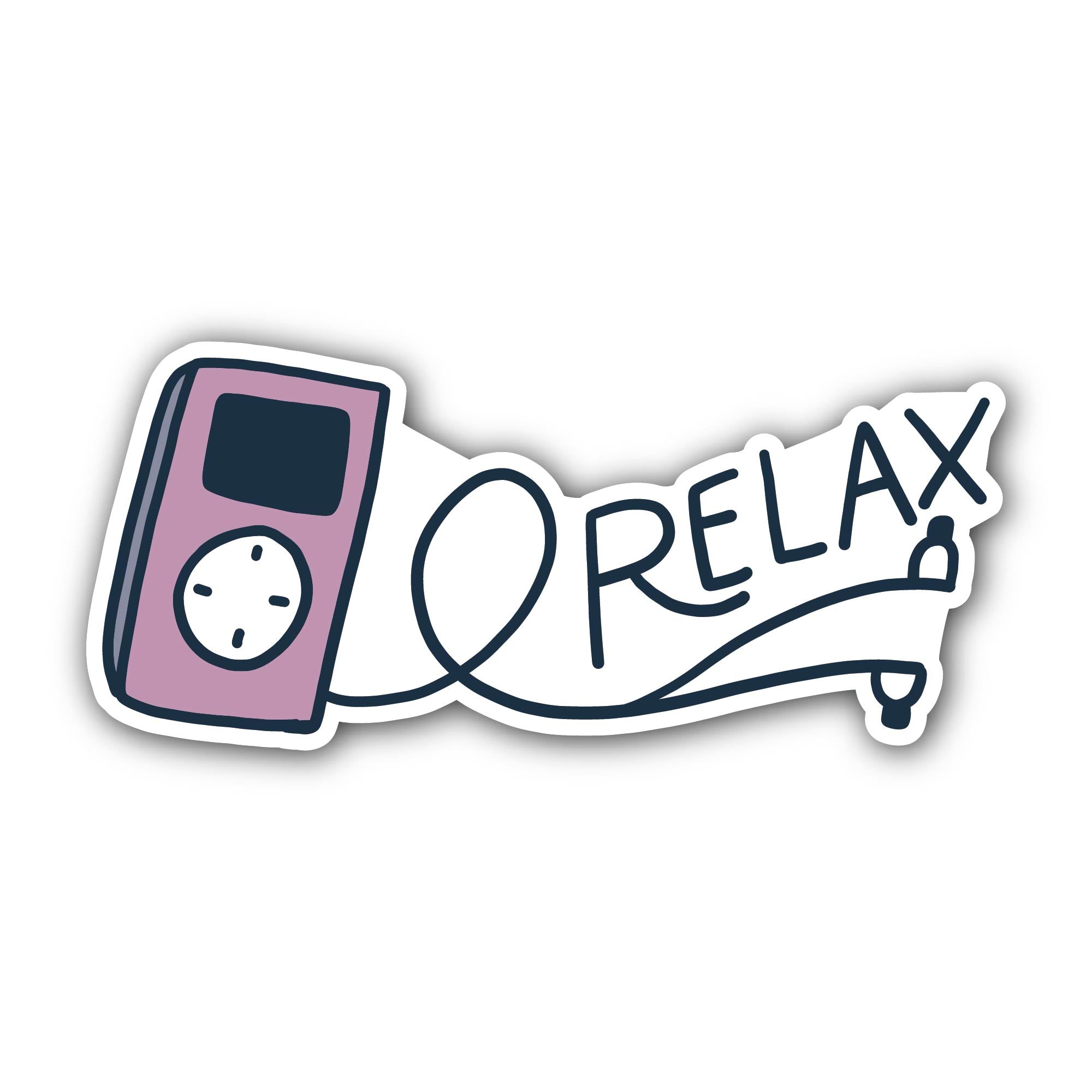 Relax Sticker, Waterproof Vinyl Decal Sticker Indoor Or Outdoor 2 (Pieces) 3" and 5"