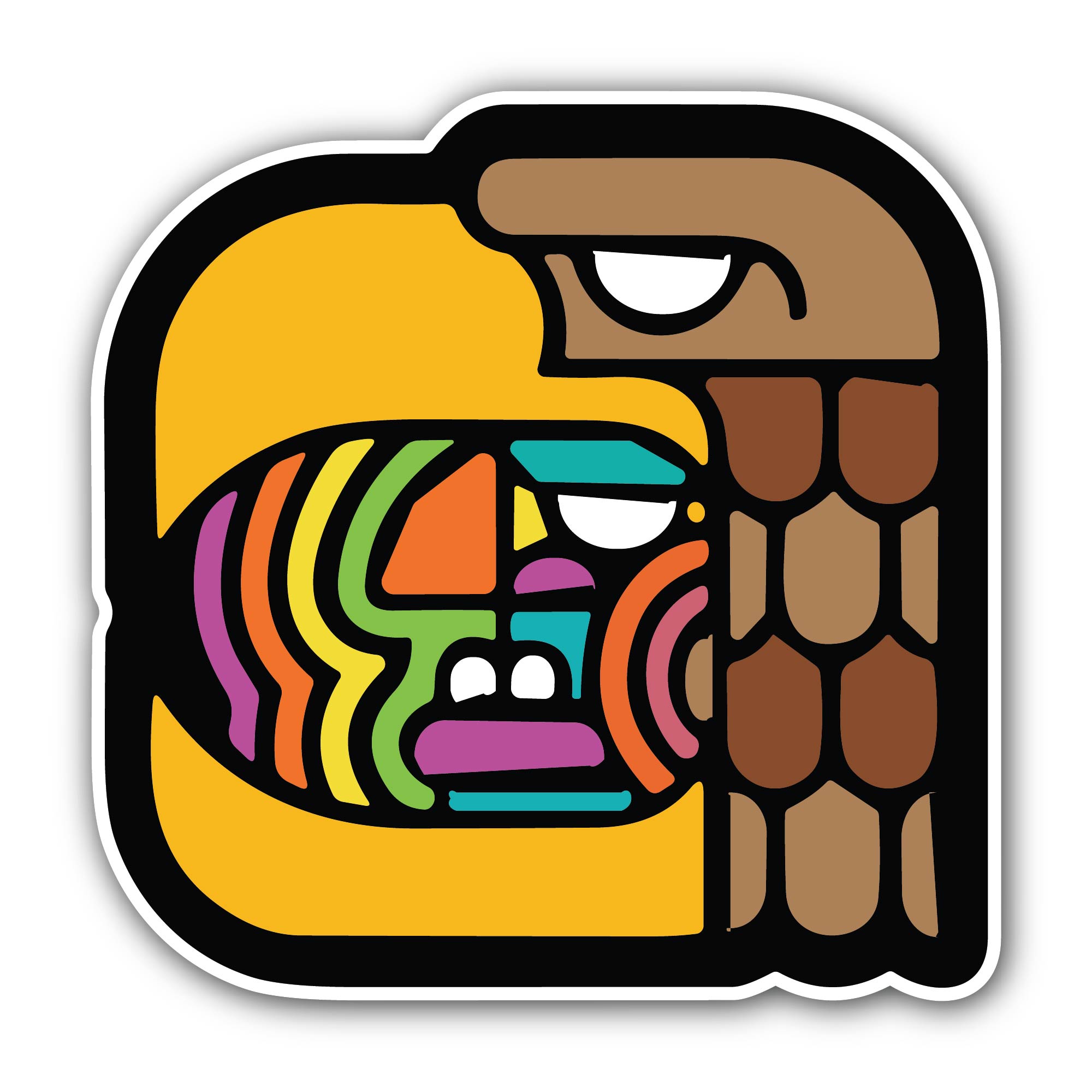 Tribal Eagle Head Sticker, Waterproof Vinyl Decal Sticker Indoor Or Outdoor 2 (Pieces) 3" and 5"