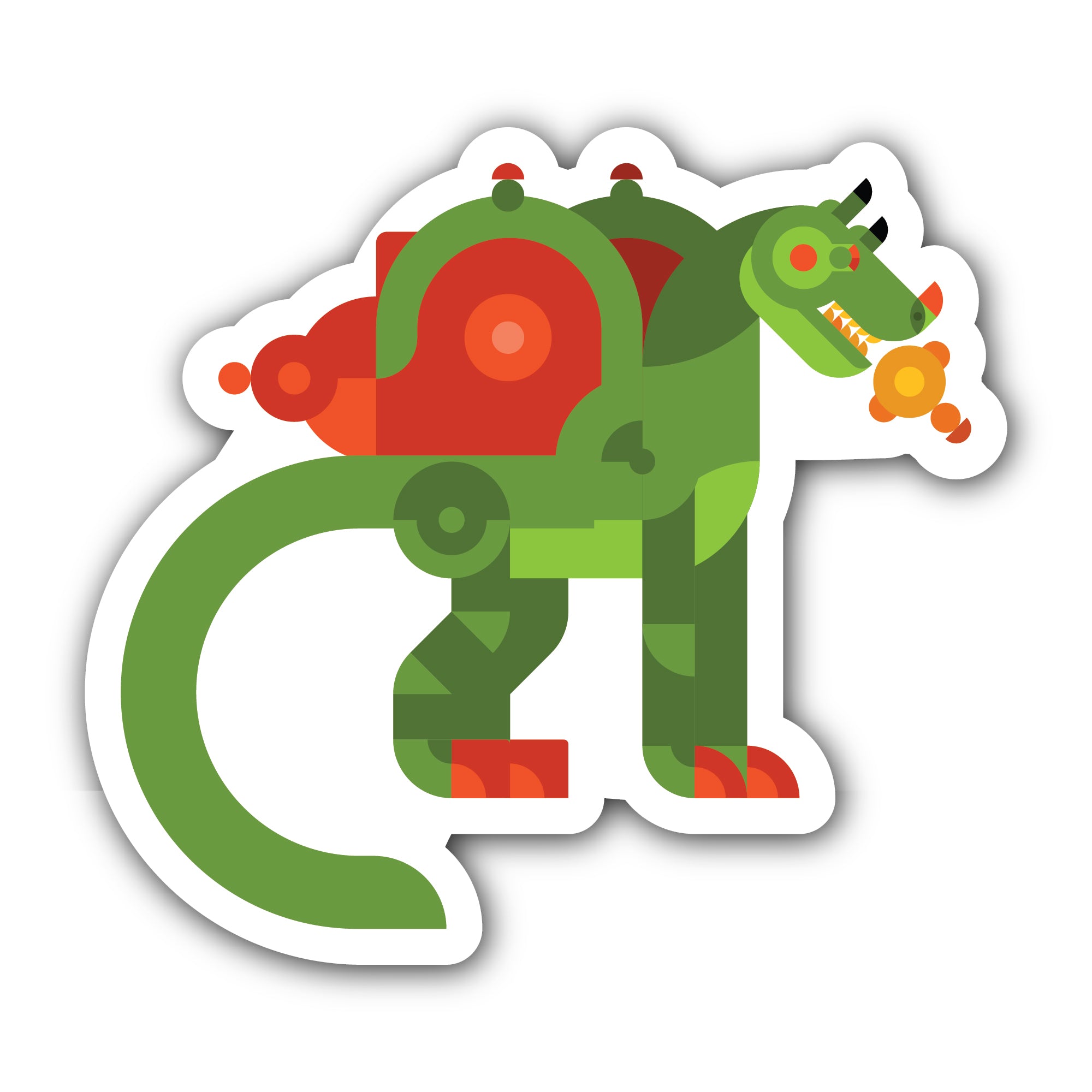 Stylized Dragon Sticker, Waterproof Vinyl Decal Sticker Indoor Or Outdoor 2 (Pieces) 3" and 5"