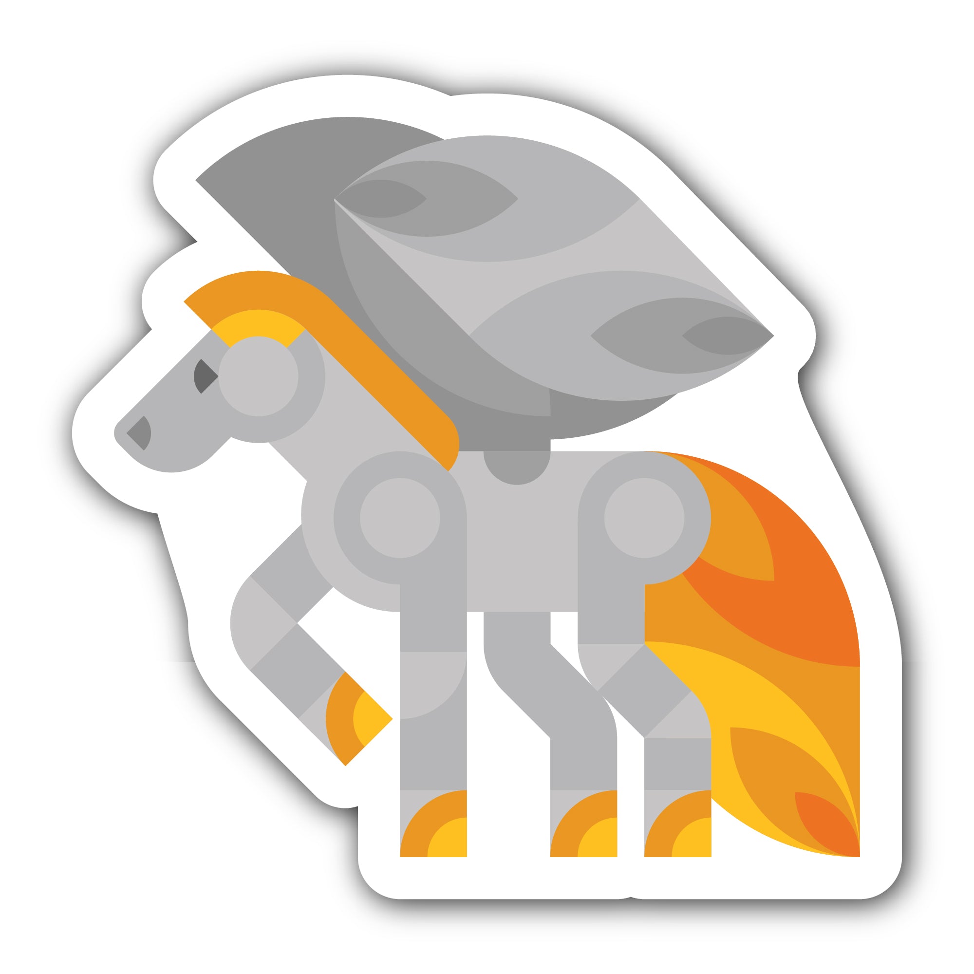 Pegasus Sticker, Waterproof Vinyl Decal Sticker Indoor Or Outdoor 2 (Pieces) 3" and 5"