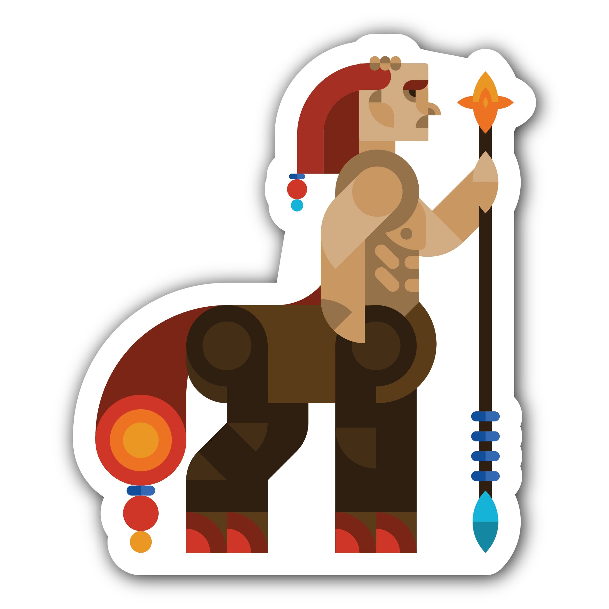 Centaur Guy Sticker, Waterproof Vinyl Decal Sticker Indoor Or Outdoor 2 (Pieces) 3" and 5"