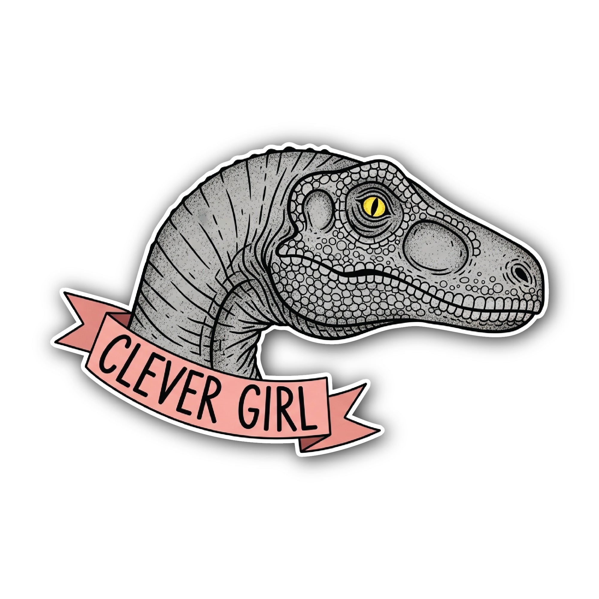 Clever Girl Sticker, Waterproof Vinyl Decal Sticker Indoor Or Outdoor 2 (Pieces) 3" and 5"