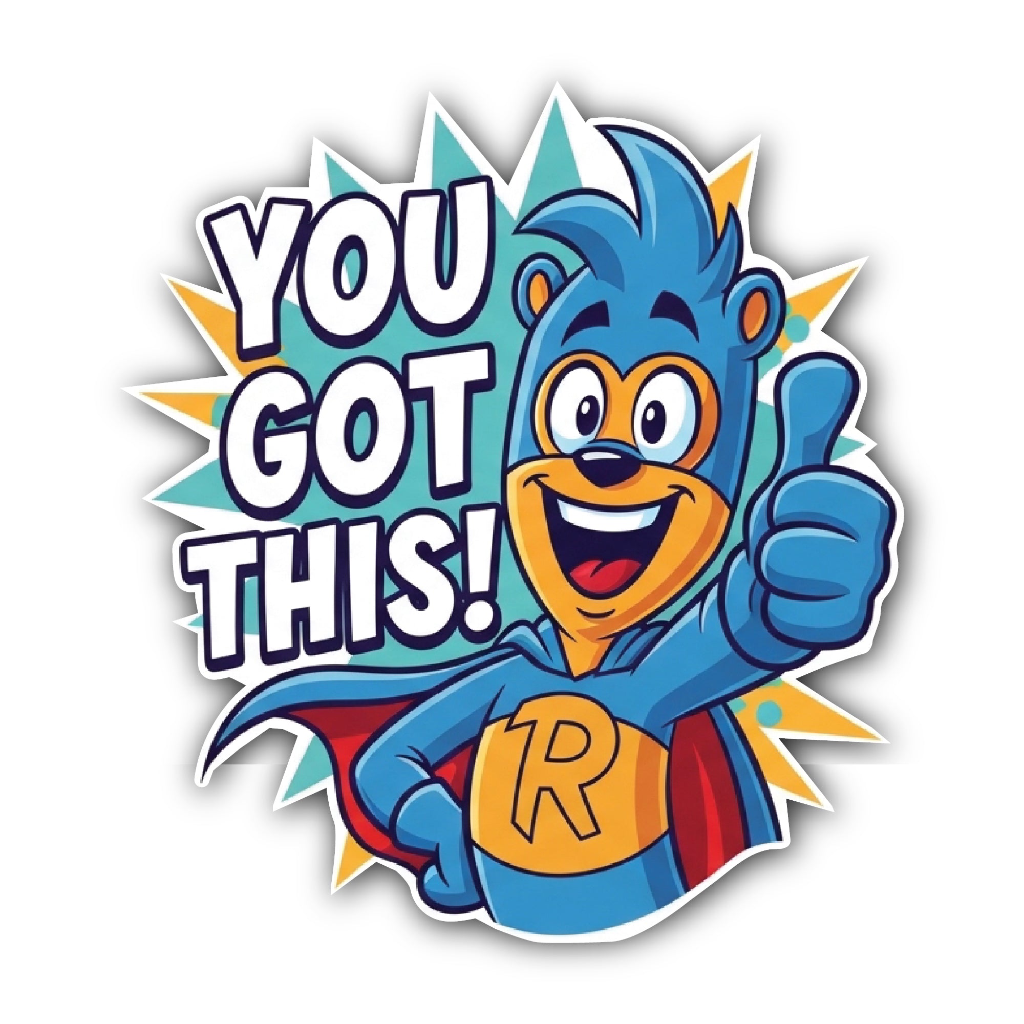 You Got This Sticker, Waterproof Vinyl Decal Sticker Indoor Or Outdoor 2 (Pieces) 3" and 5"