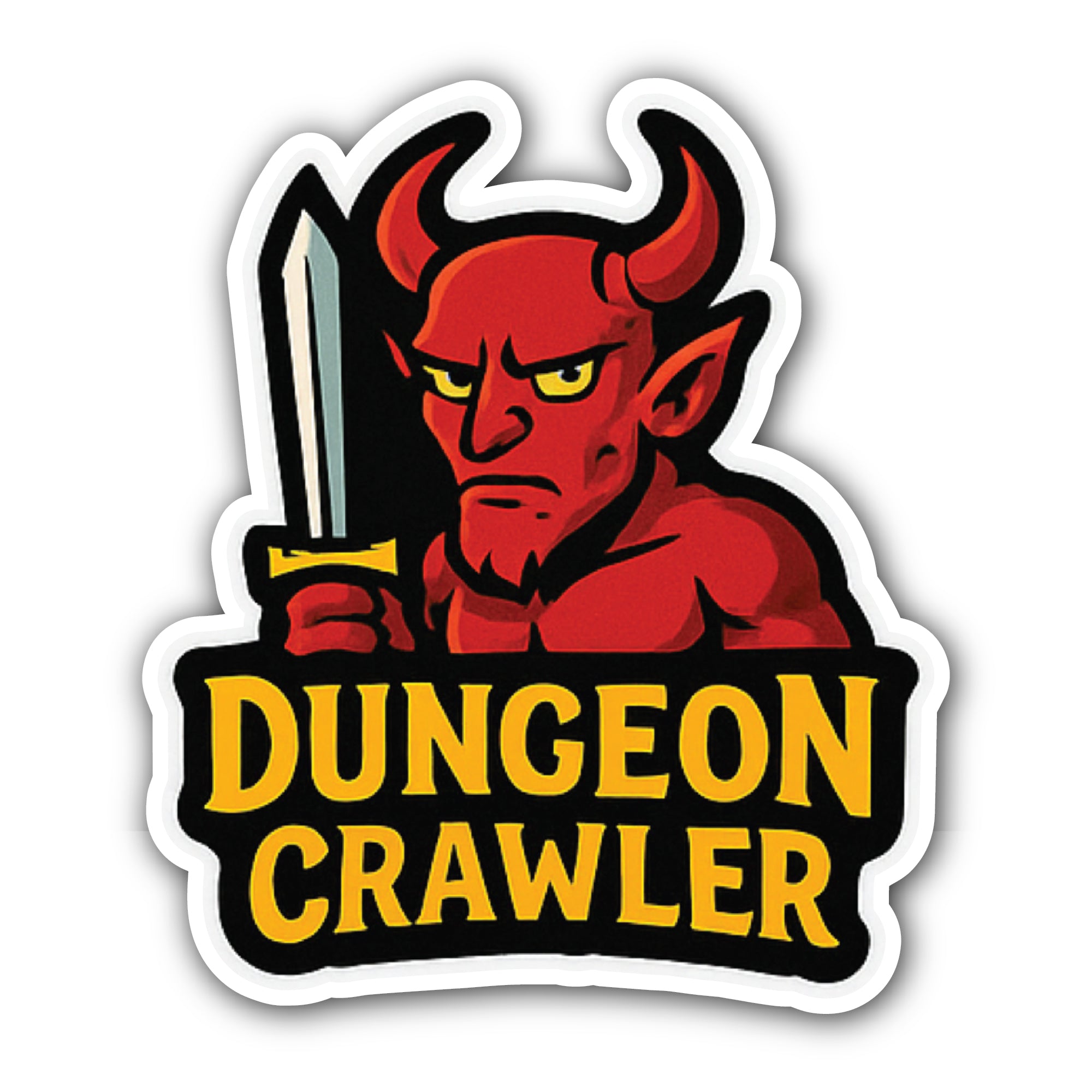 Dungeon Crawler Sticker, Waterproof Vinyl Decal Sticker Indoor Or Outdoor 2 (Pieces) 3" and 5"