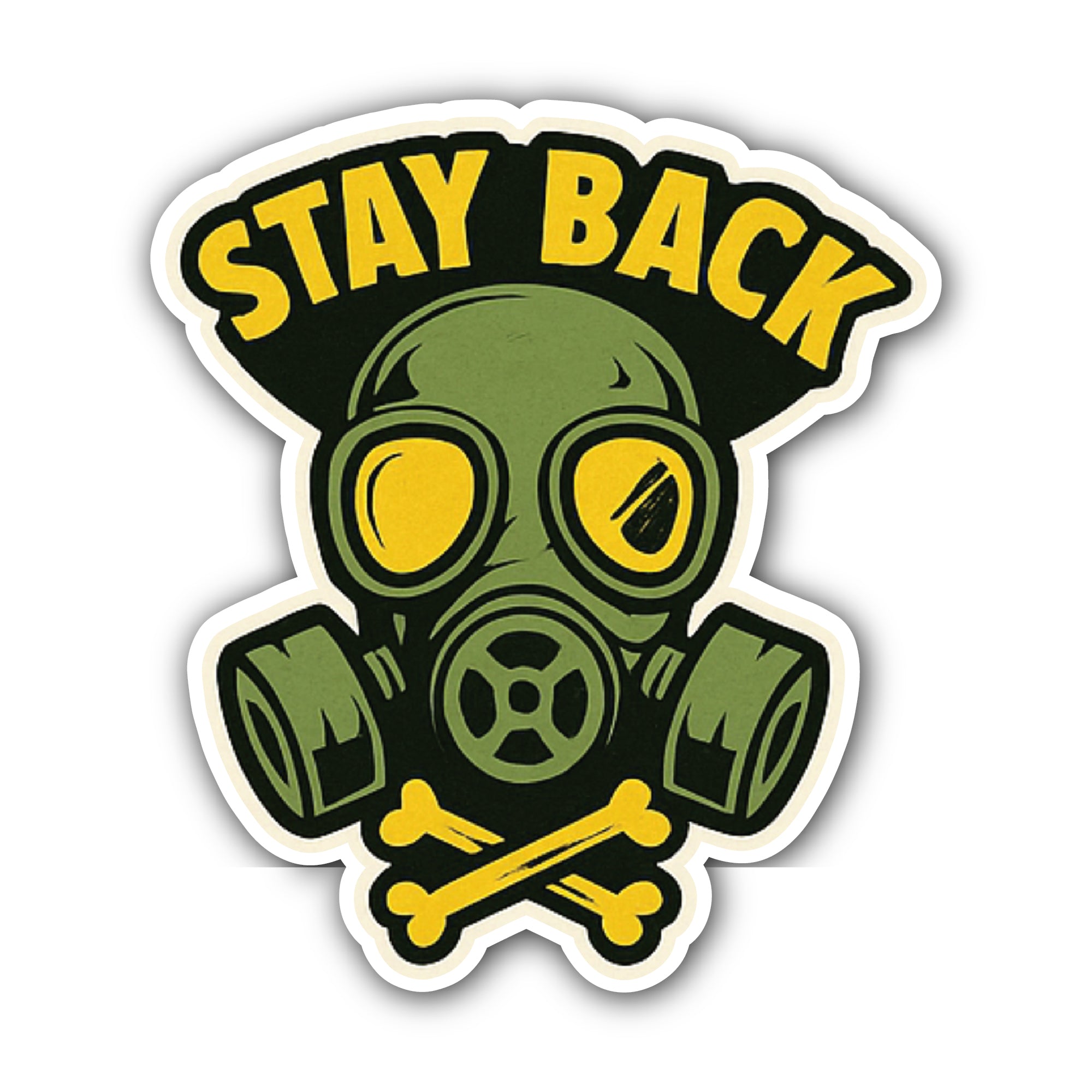 Stay Back Sticker, Waterproof Vinyl Decal Sticker Indoor Or Outdoor 2 (Pieces) 3" and 5"