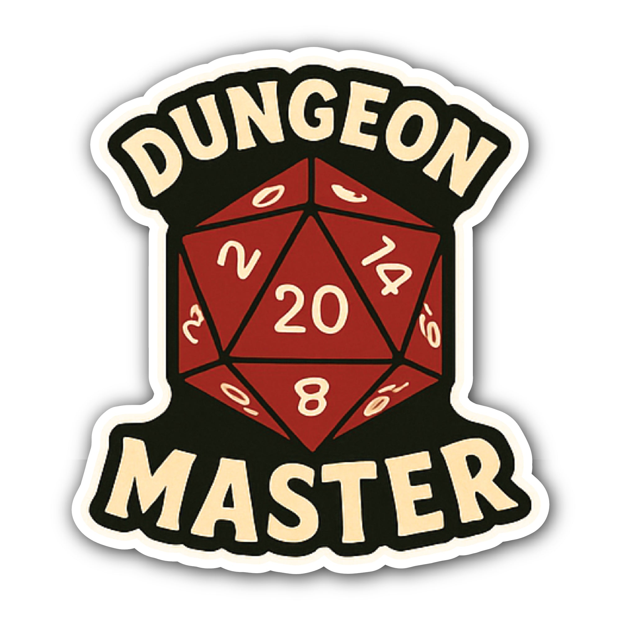 Dungeon Master Sticker, Waterproof Vinyl Decal Sticker Indoor Or Outdoor 2 (Pieces) 3" and 5"