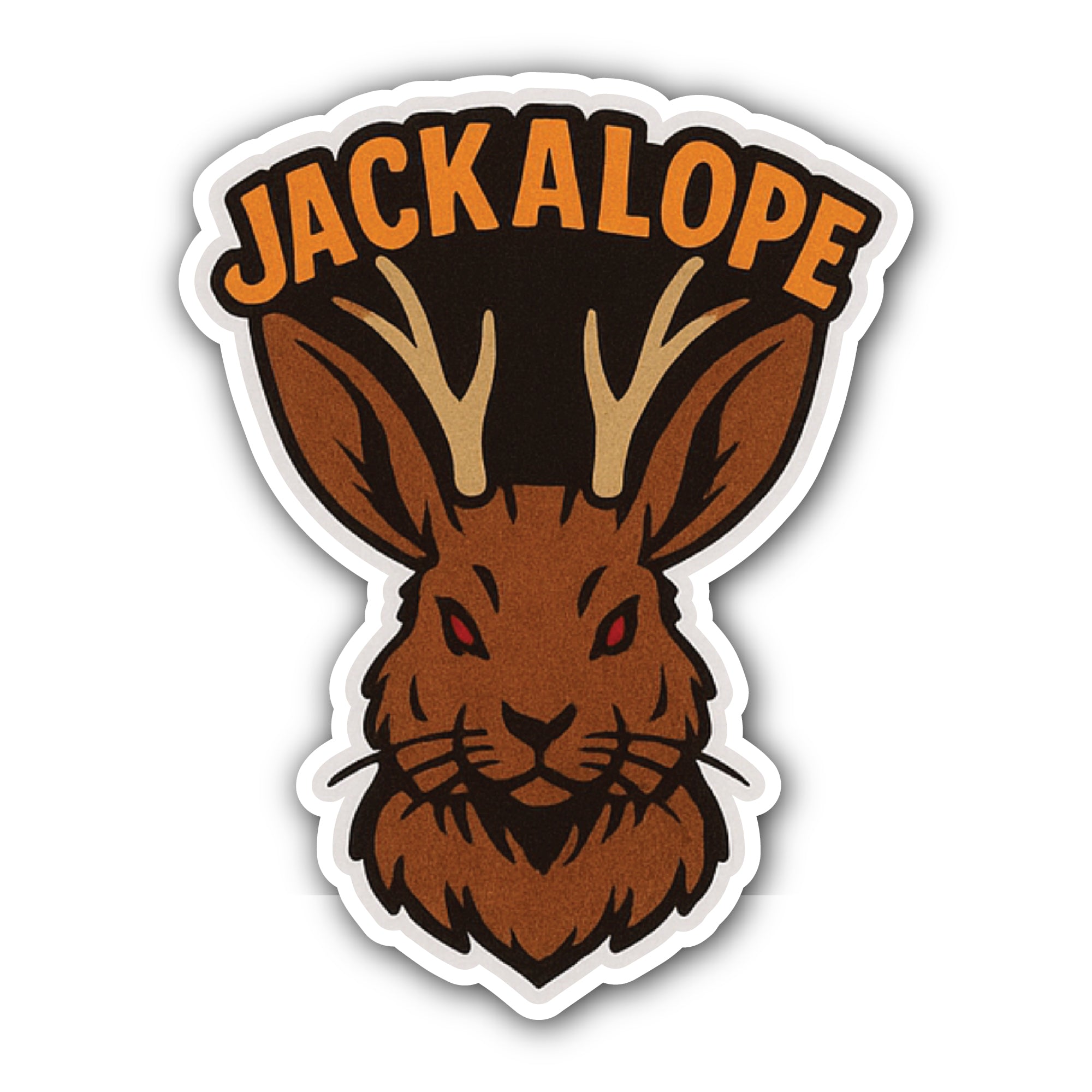 Jackalope Sticker, Waterproof Vinyl Decal Sticker Indoor Or Outdoor 2 (Pieces) 3" and 5"