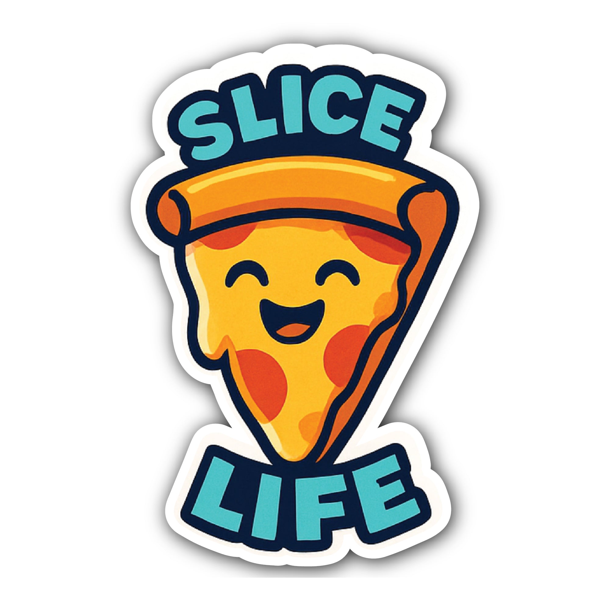 Pizza is Life Sticker, Waterproof Vinyl Decal Sticker Indoor Or Outdoor 2 (Pieces) 3" and 5"