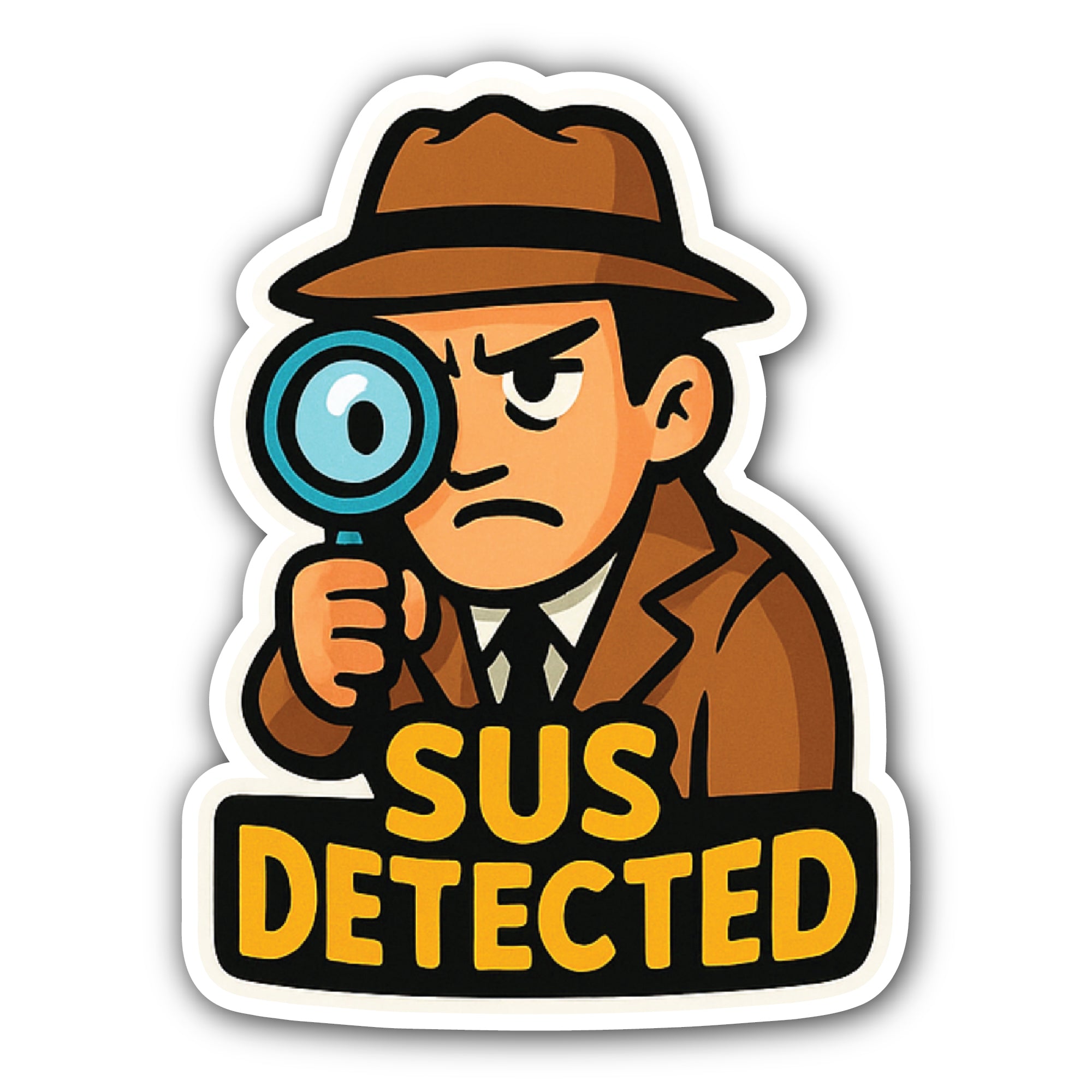 SUS Detected Sticker, Waterproof Vinyl Decal Sticker Indoor Or Outdoor 2 (Pieces) 3" and 5"