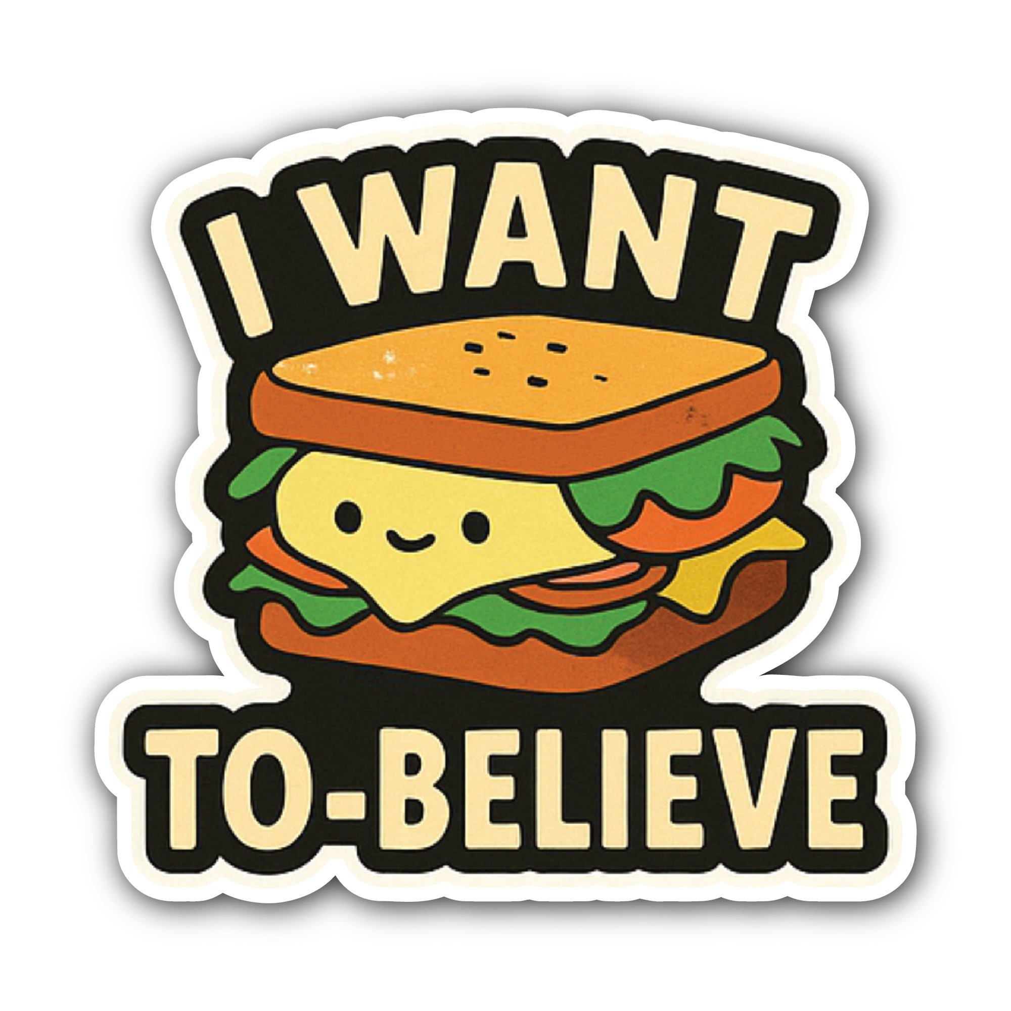 I Want to Believe Sticker, Waterproof Vinyl Decal Sticker Indoor Or Outdoor 2 (Pieces) 3" and 5"