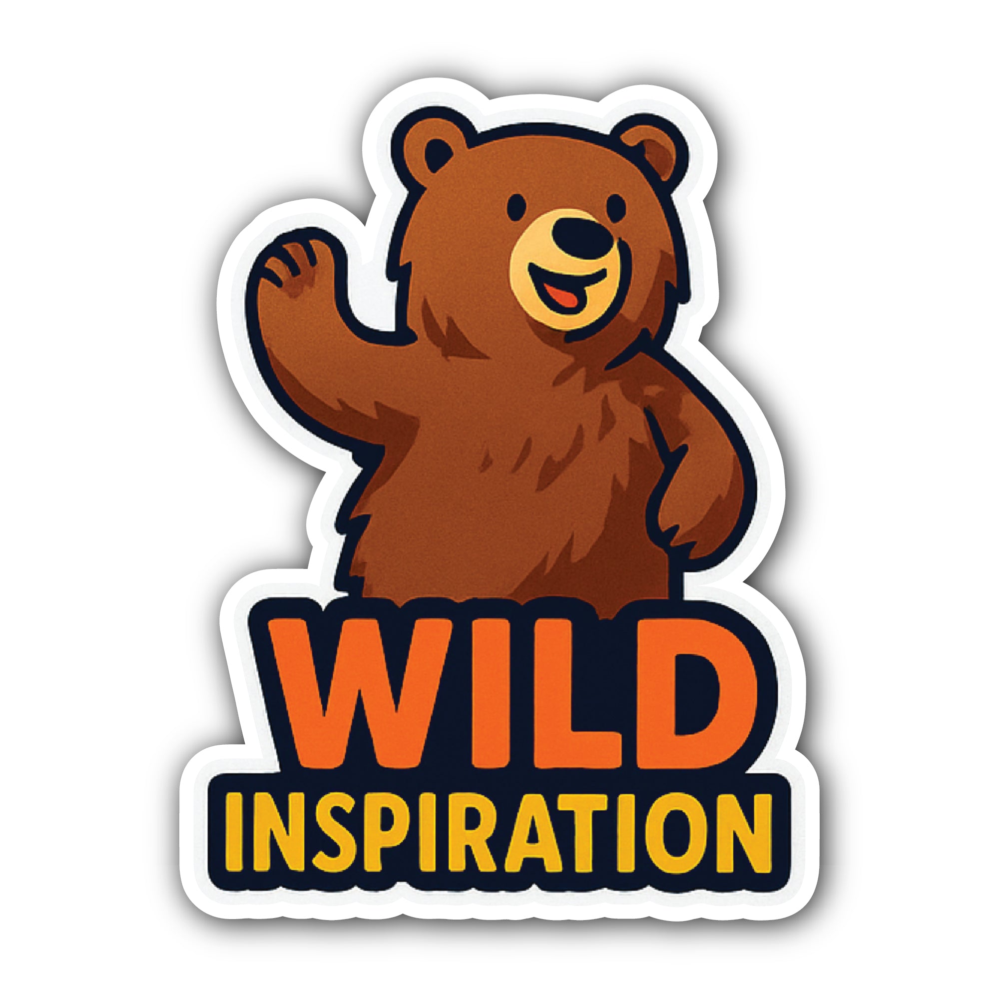 Wild Inspiration Sticker, Waterproof Vinyl Decal Sticker Indoor Or Outdoor 2 (Pieces) 3" and 5"