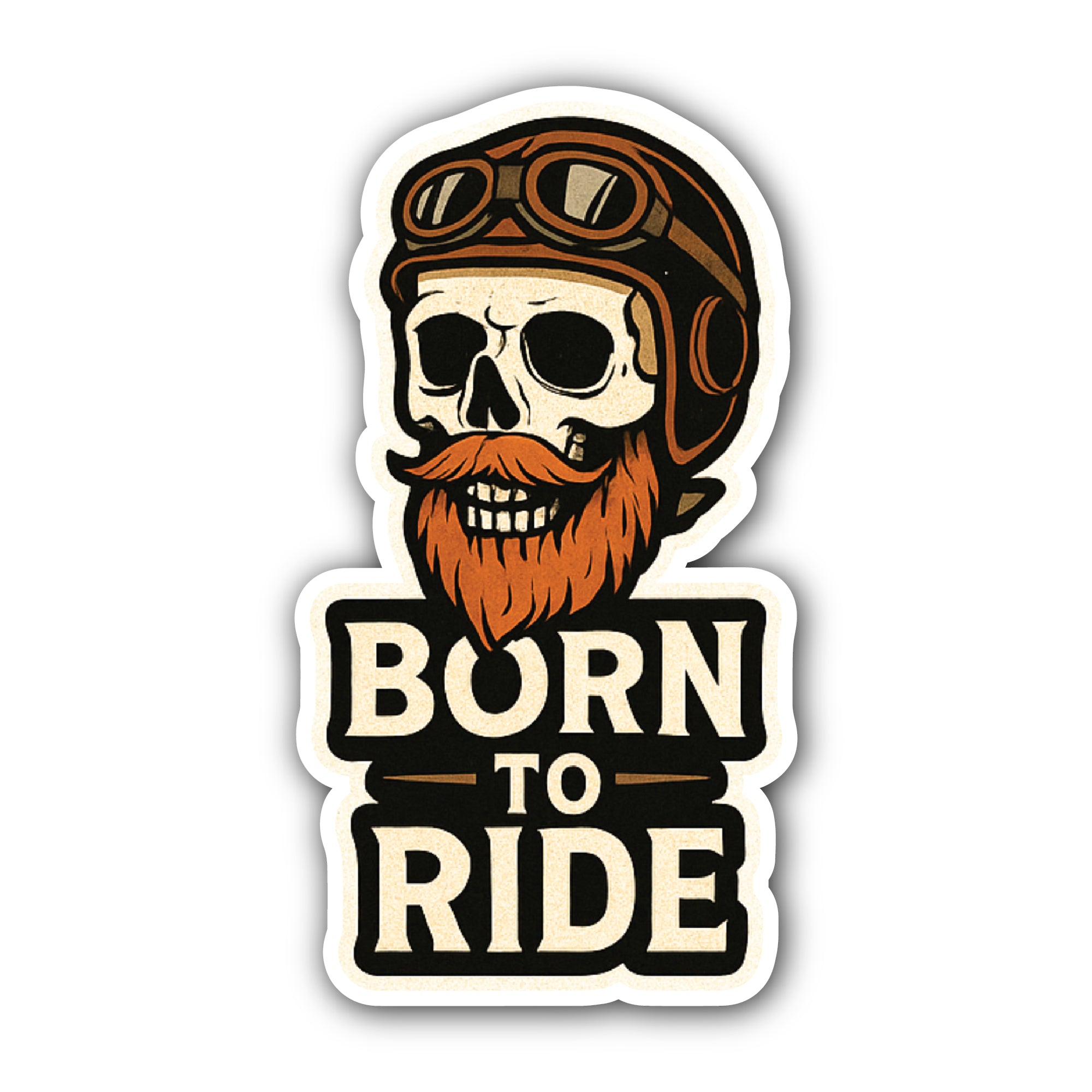 Born To Ride Sticker, Waterproof Vinyl Decal Sticker Indoor Or Outdoor 2 (Pieces) 3" and 5"