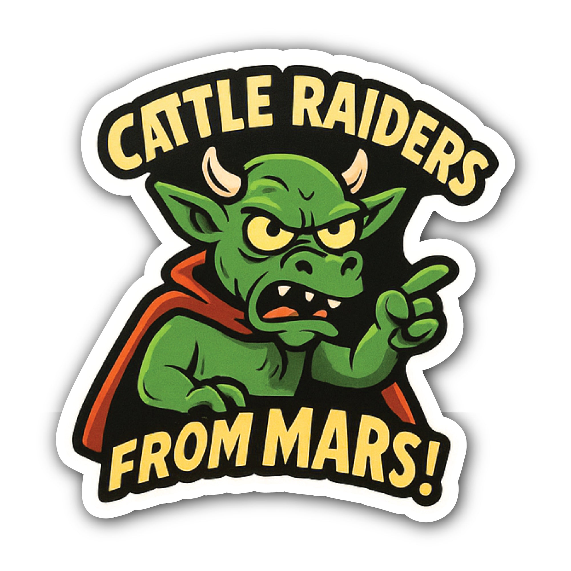 Green Monster Sticker, Waterproof Vinyl Decal Sticker Indoor Or Outdoor 2 (Pieces) 3" and 5"