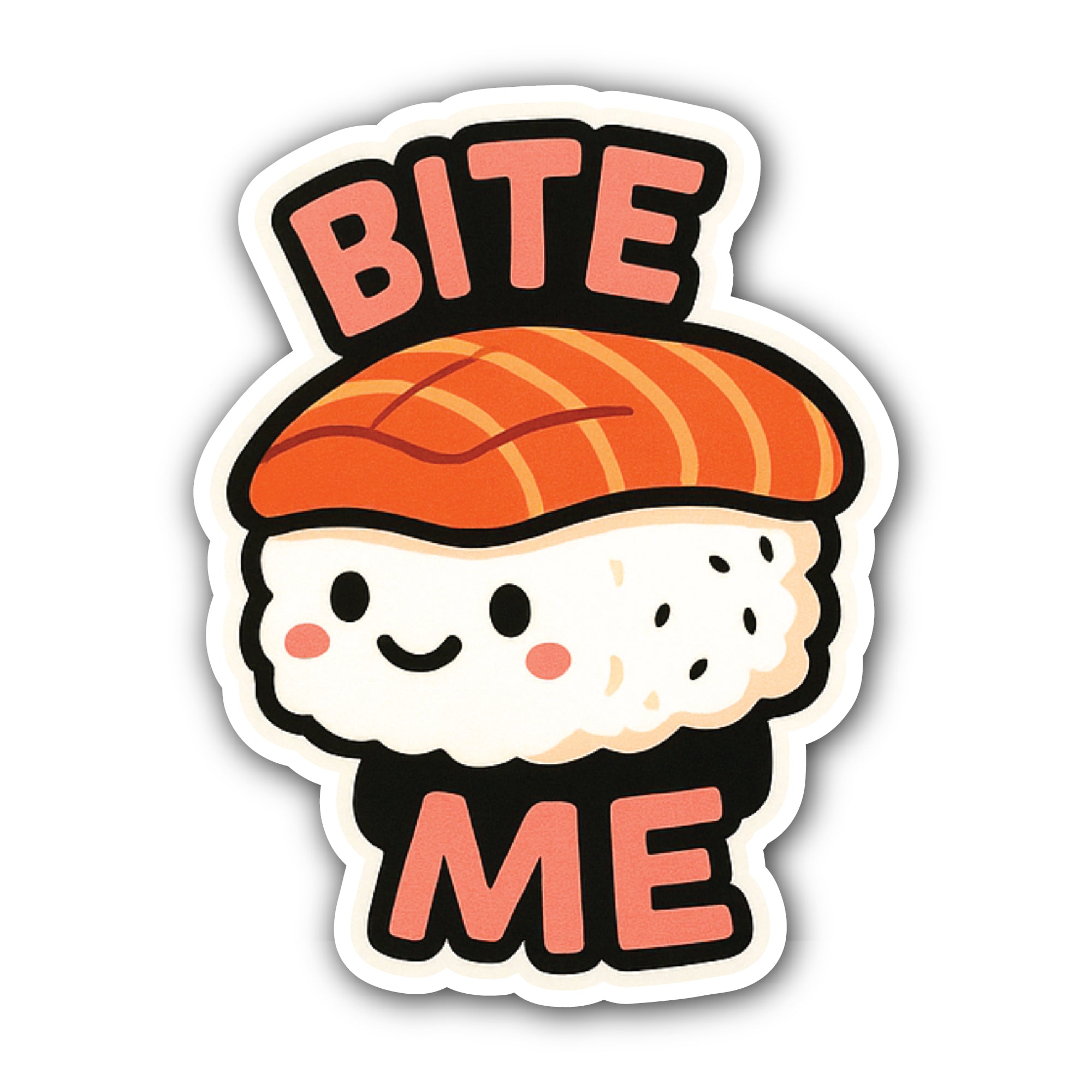 Bite Me Sticker, Waterproof Vinyl Decal Sticker Indoor Or Outdoor 2 (Pieces) 3" and 5"