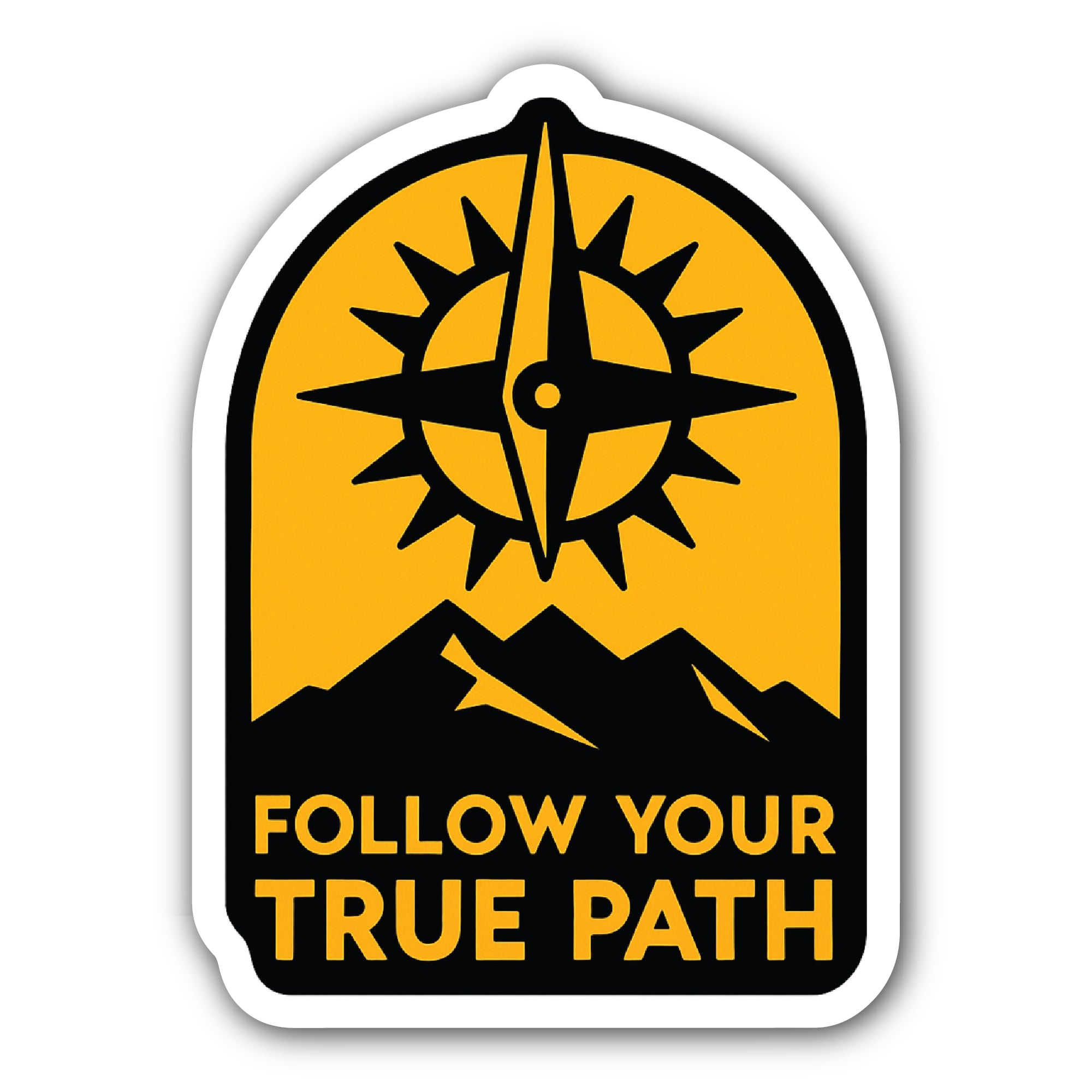 Follow Your True Path Sticker, Waterproof Vinyl Decal Sticker Indoor Or Outdoor 2 (Pieces) 3" and 5"