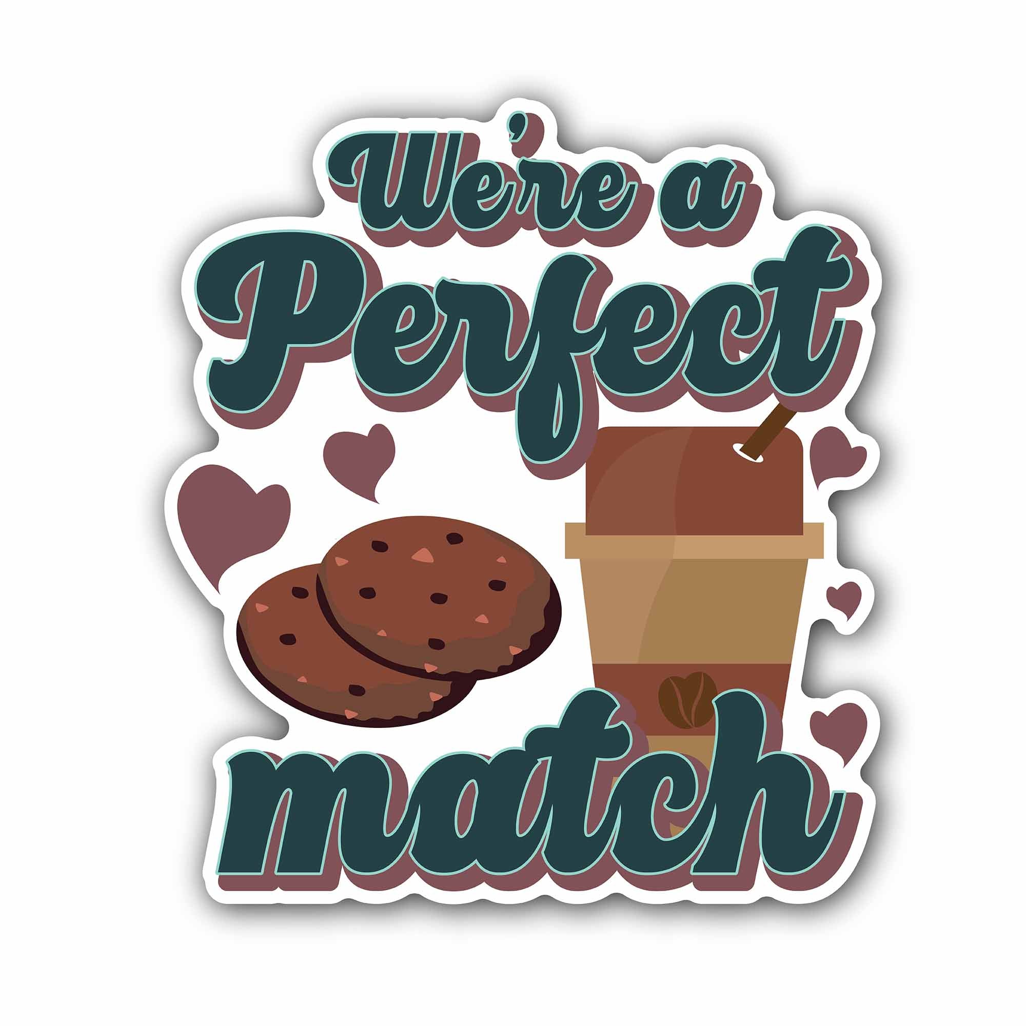 Green Color Perfect Match Text Sticker, Waterproof Vinyl Decal Sticker Indoor Or Outdoor 2 (Pieces) 3" and 5"