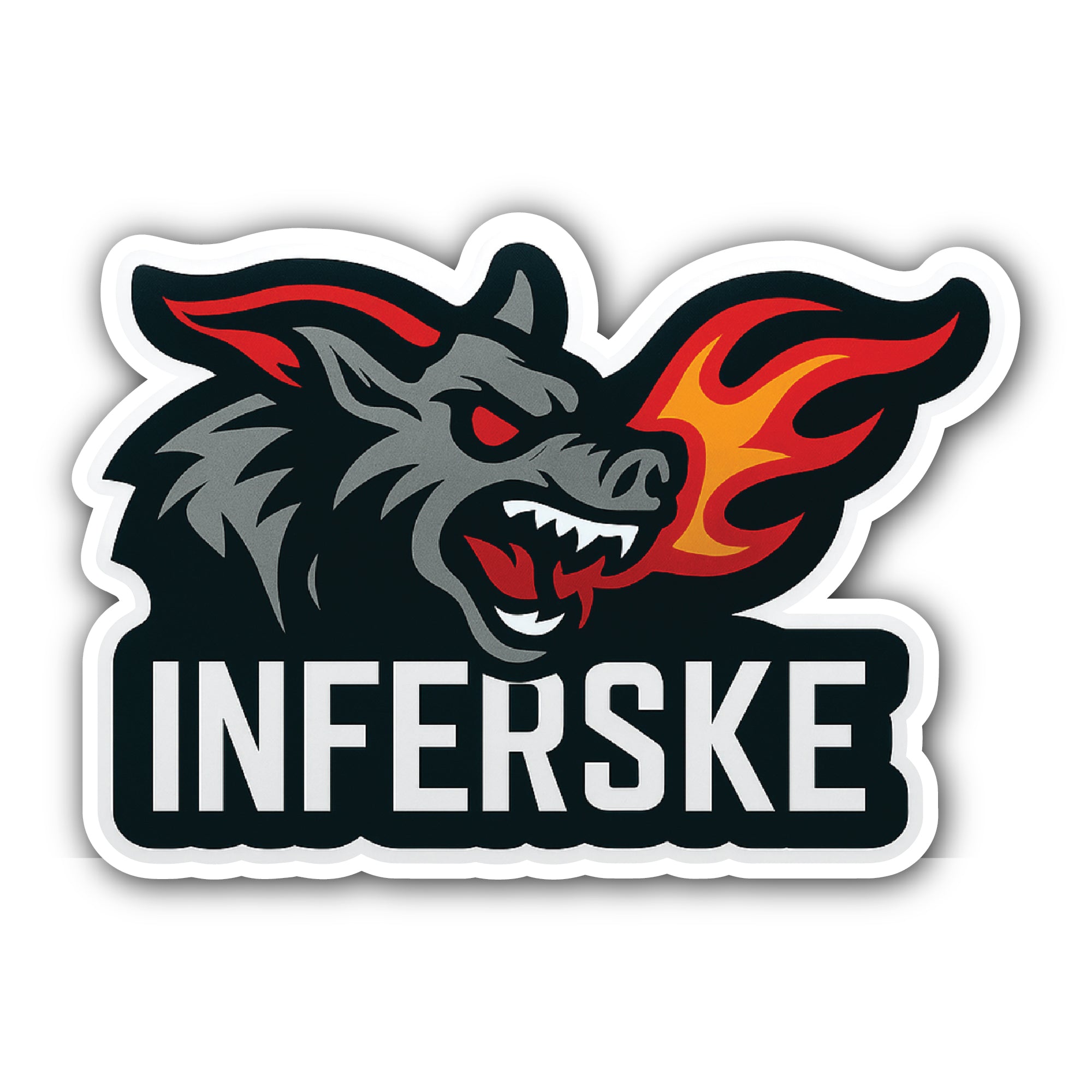 INFERSKE Sticker, Waterproof Vinyl Decal Sticker Indoor Or Outdoor 2 (Pieces) 3" and 5"