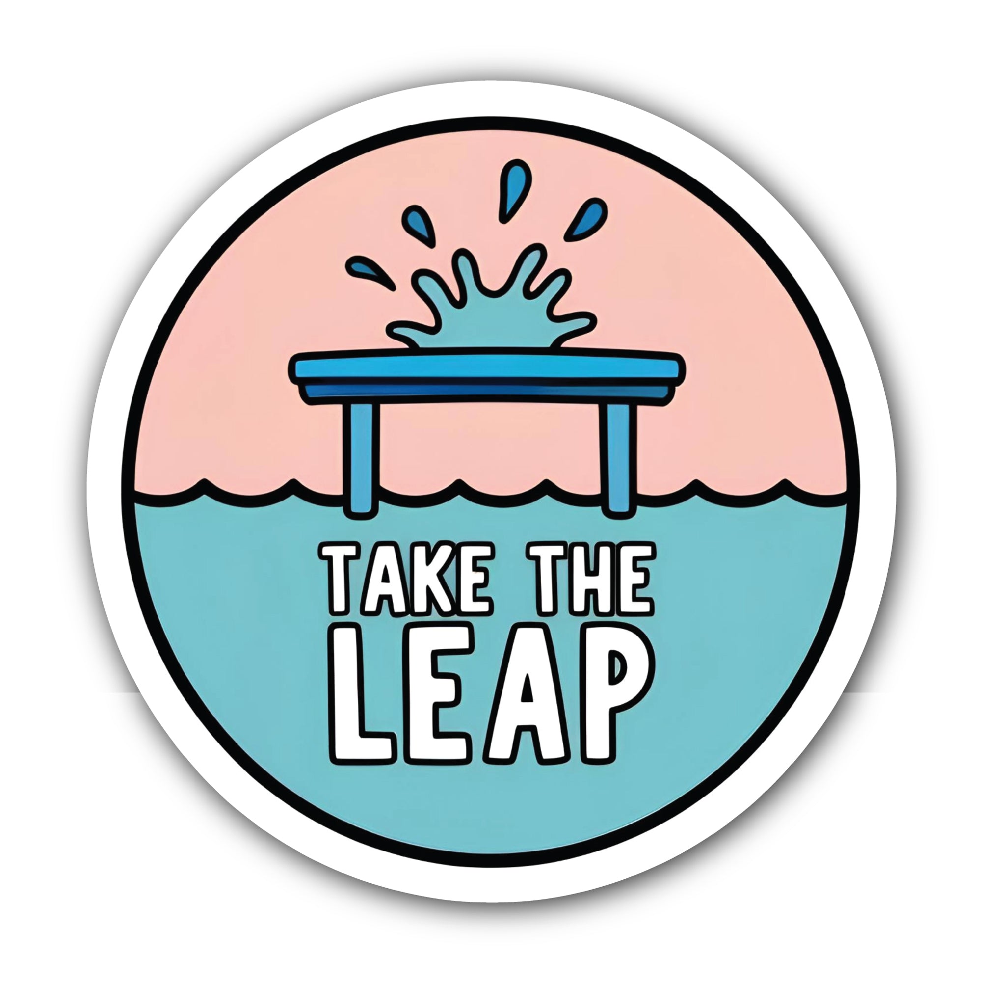 TAKE The LEAP Sticker, Waterproof Vinyl Decal Sticker Indoor Or Outdoor 2 (Pieces) 3" and 5"