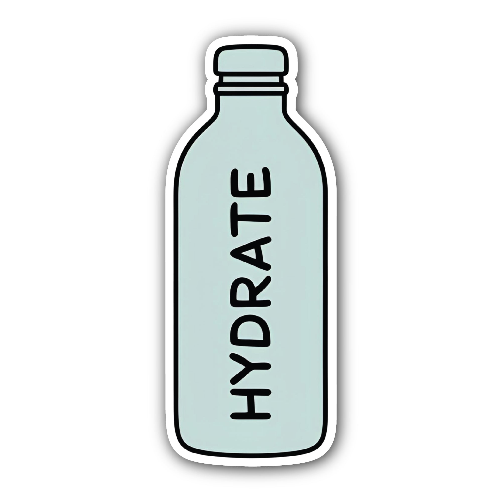Hydrate Sticker, Waterproof Vinyl Decal Sticker Indoor Or Outdoor 2 (Pieces) 3" and 5"