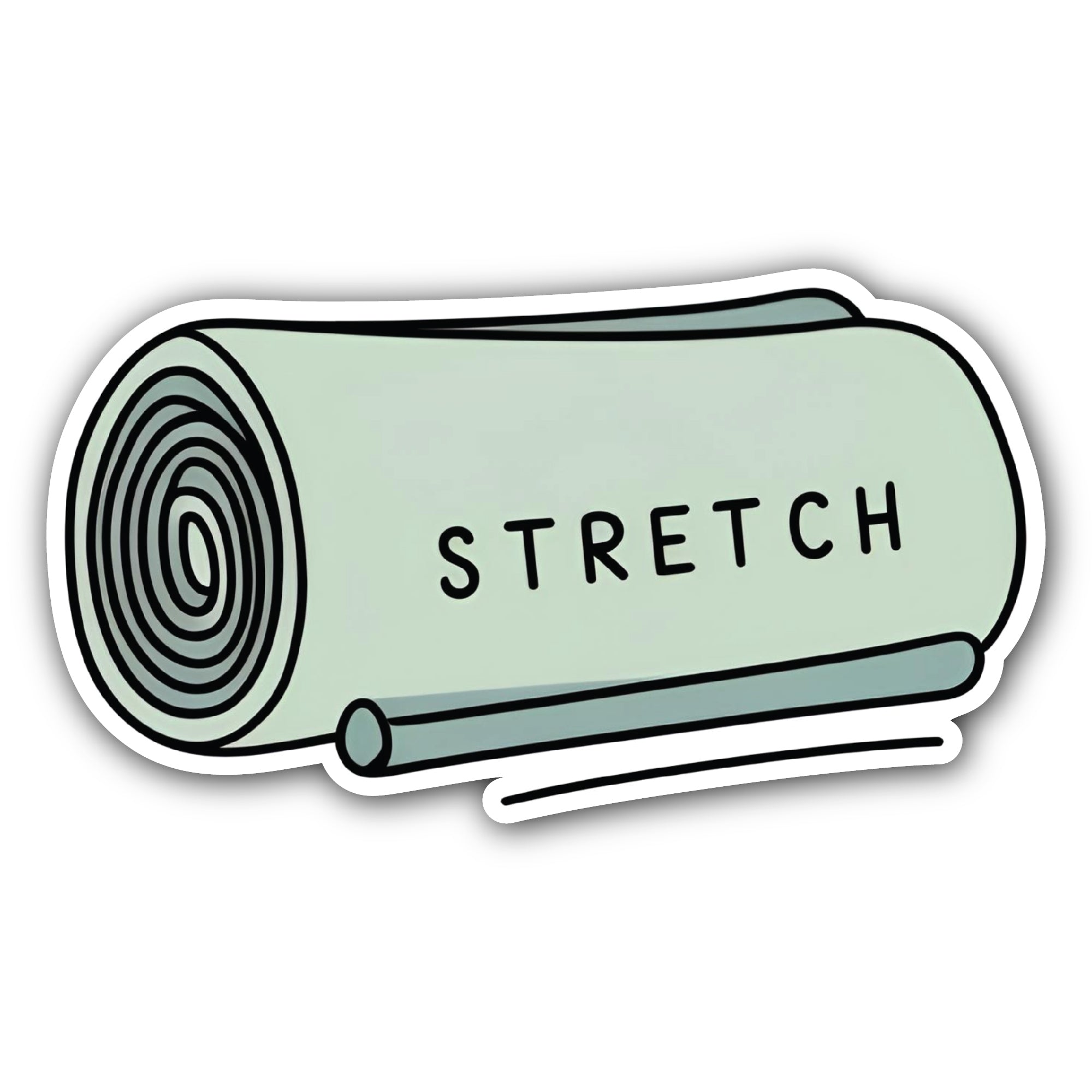 Green Stretch Sticker, Waterproof Vinyl Decal Sticker Indoor Or Outdoor 2 (Pieces) 3" and 5"