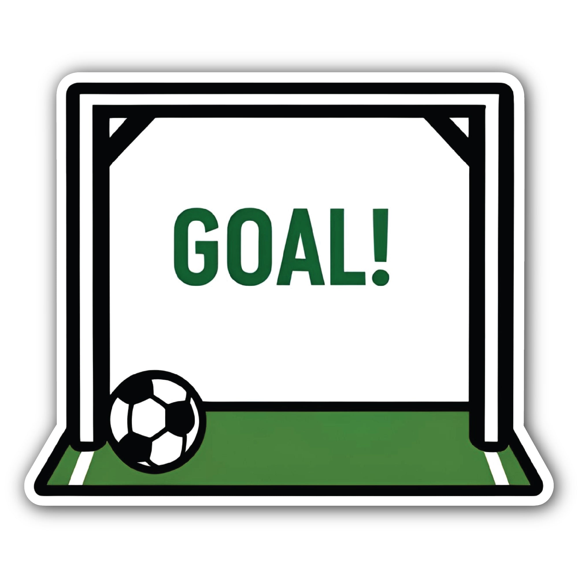 Goal Sticker, Waterproof Vinyl Decal Sticker Indoor Or Outdoor 2 (Pieces) 3" and 5"