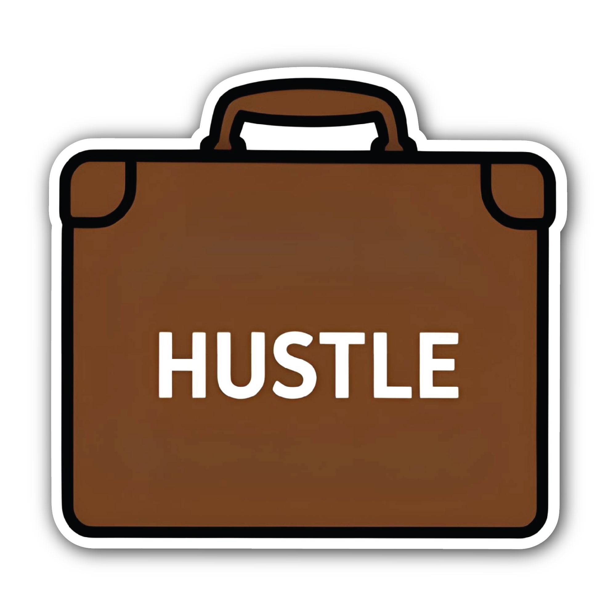 Hustle Sticker, Waterproof Vinyl Decal Sticker Indoor Or Outdoor 2 (Pieces) 3" and 5"