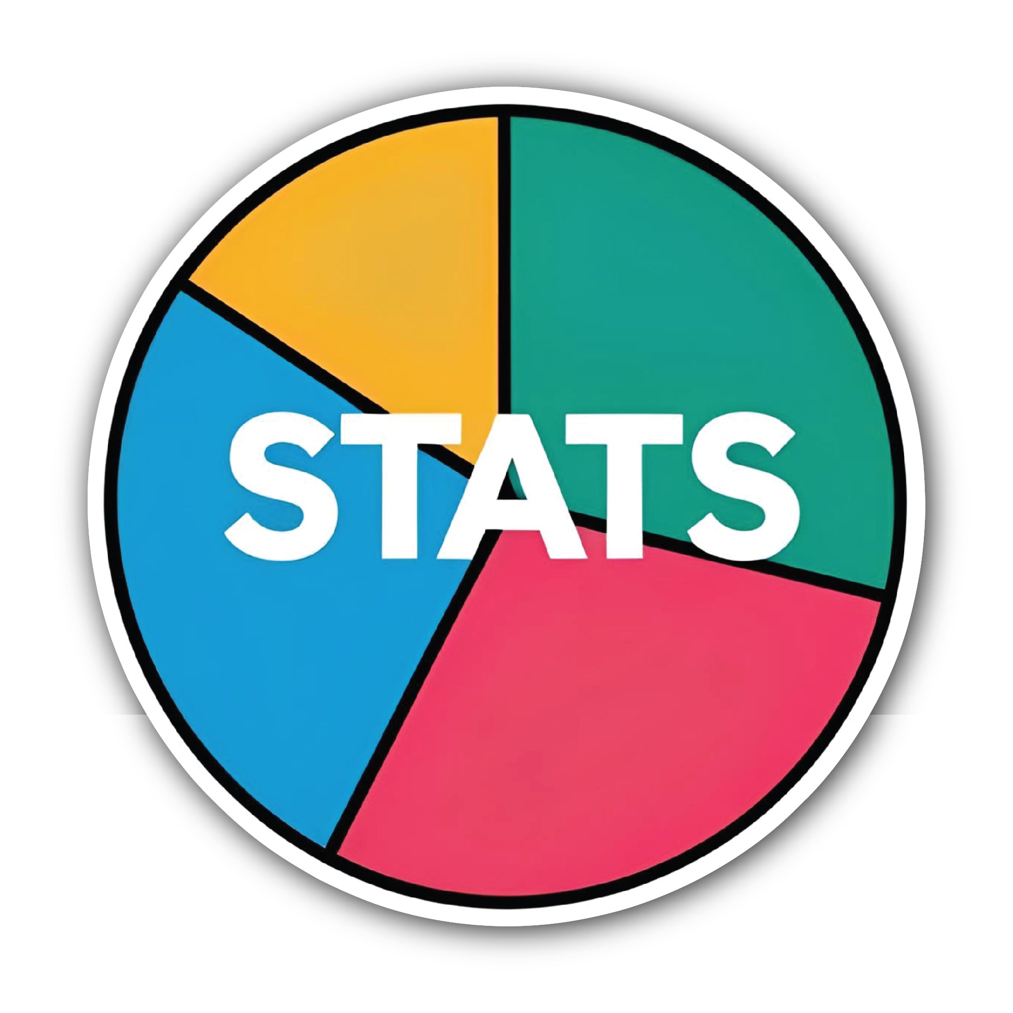 Stats Sticker, Waterproof Vinyl Decal Sticker Indoor Or Outdoor 2 (Pieces) 3" and 5"
