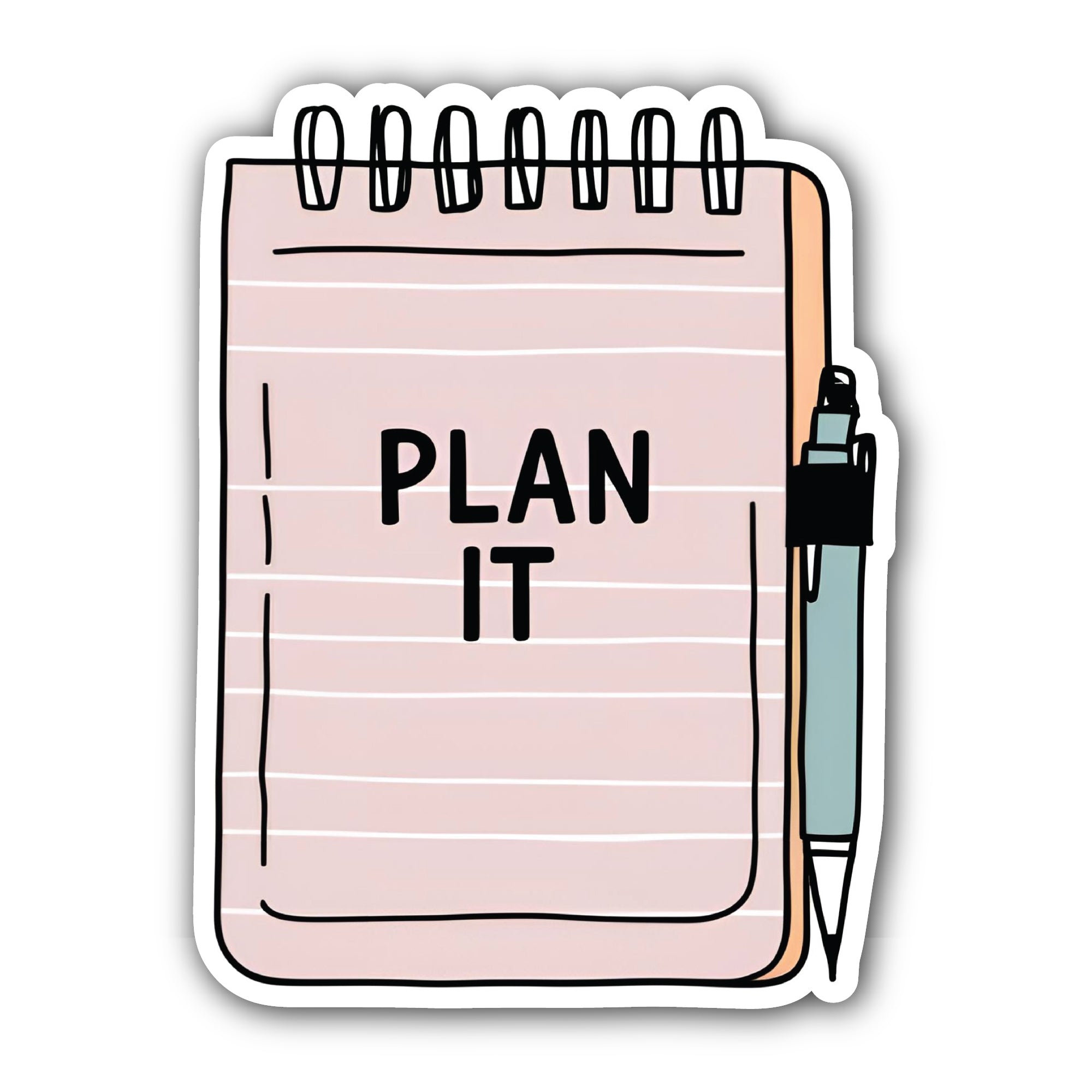 Plan IT Sticker, Waterproof Vinyl Decal Sticker Indoor Or Outdoor 2 (Pieces) 3" and 5"