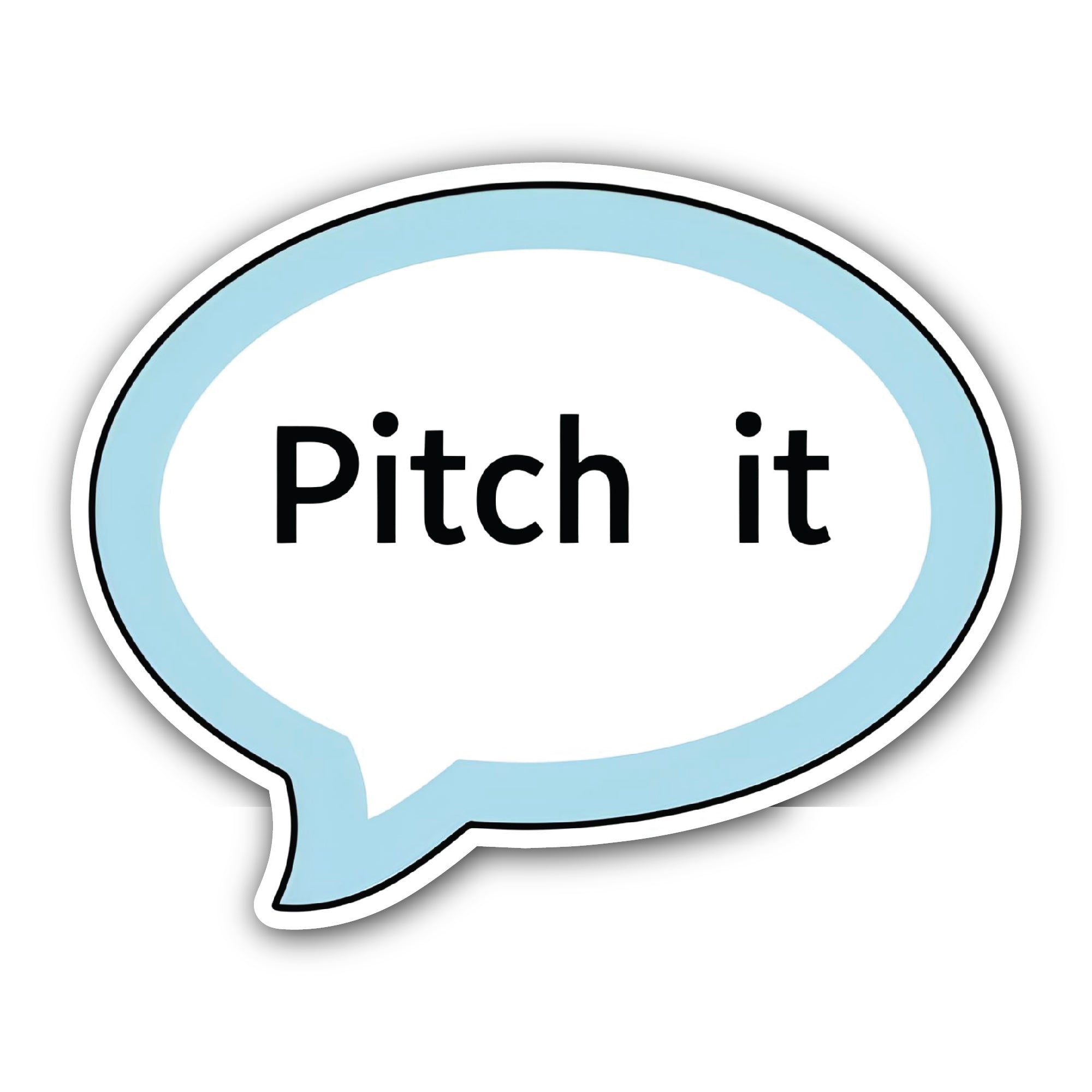 Pitch it Sticker, Waterproof Vinyl Decal Sticker Indoor Or Outdoor 2 (Pieces) 3" and 5"