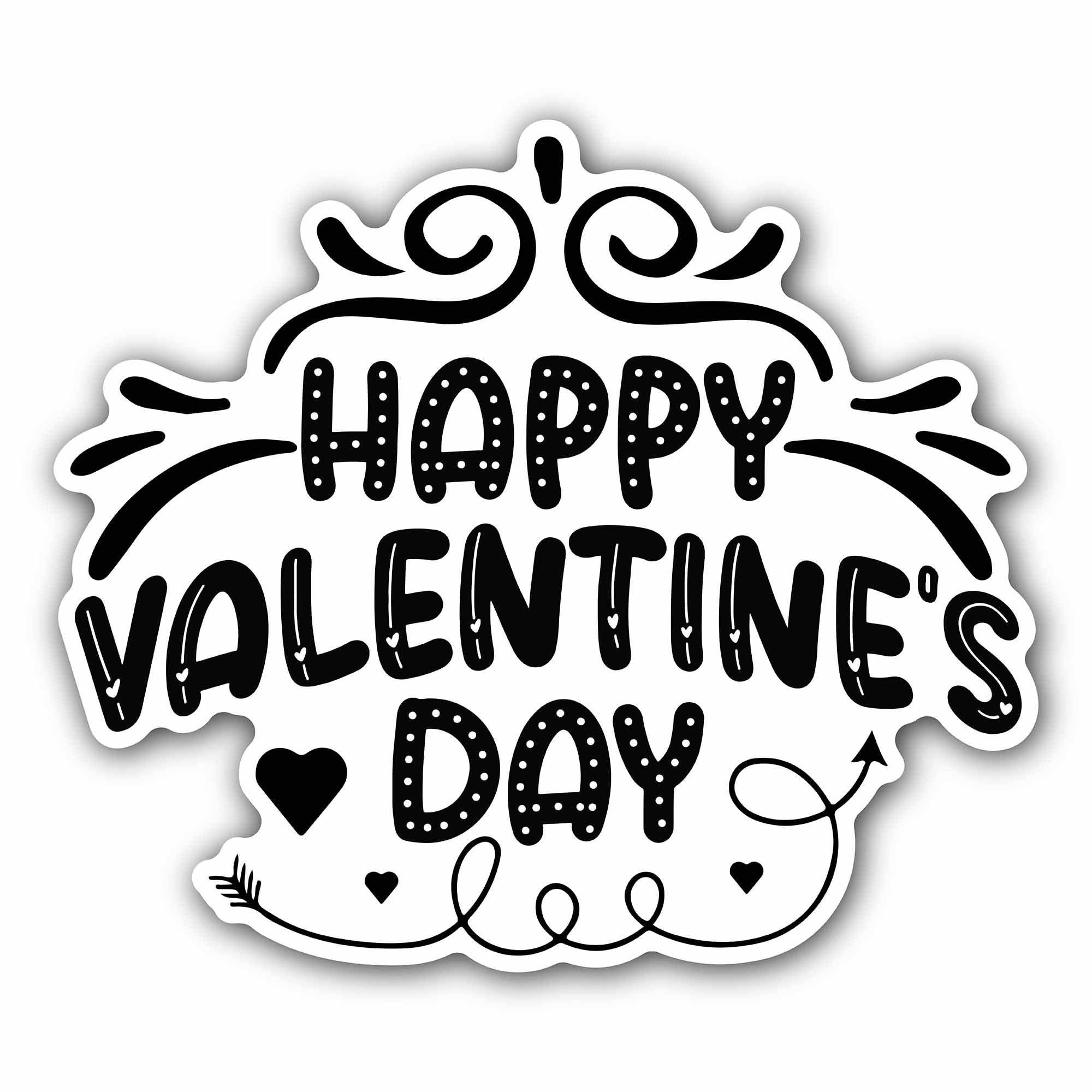 Valentine Day Wish Sticker, Waterproof Vinyl Decal Sticker Indoor Or Outdoor 2 (Pieces) 3" and 5"